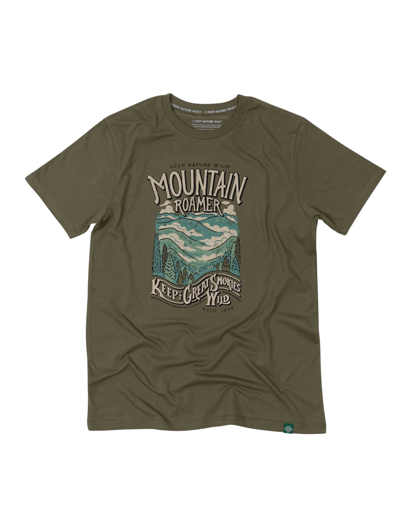 Keep Nature Wild Tee Mountain Roamer Unisex Tee | Olive
