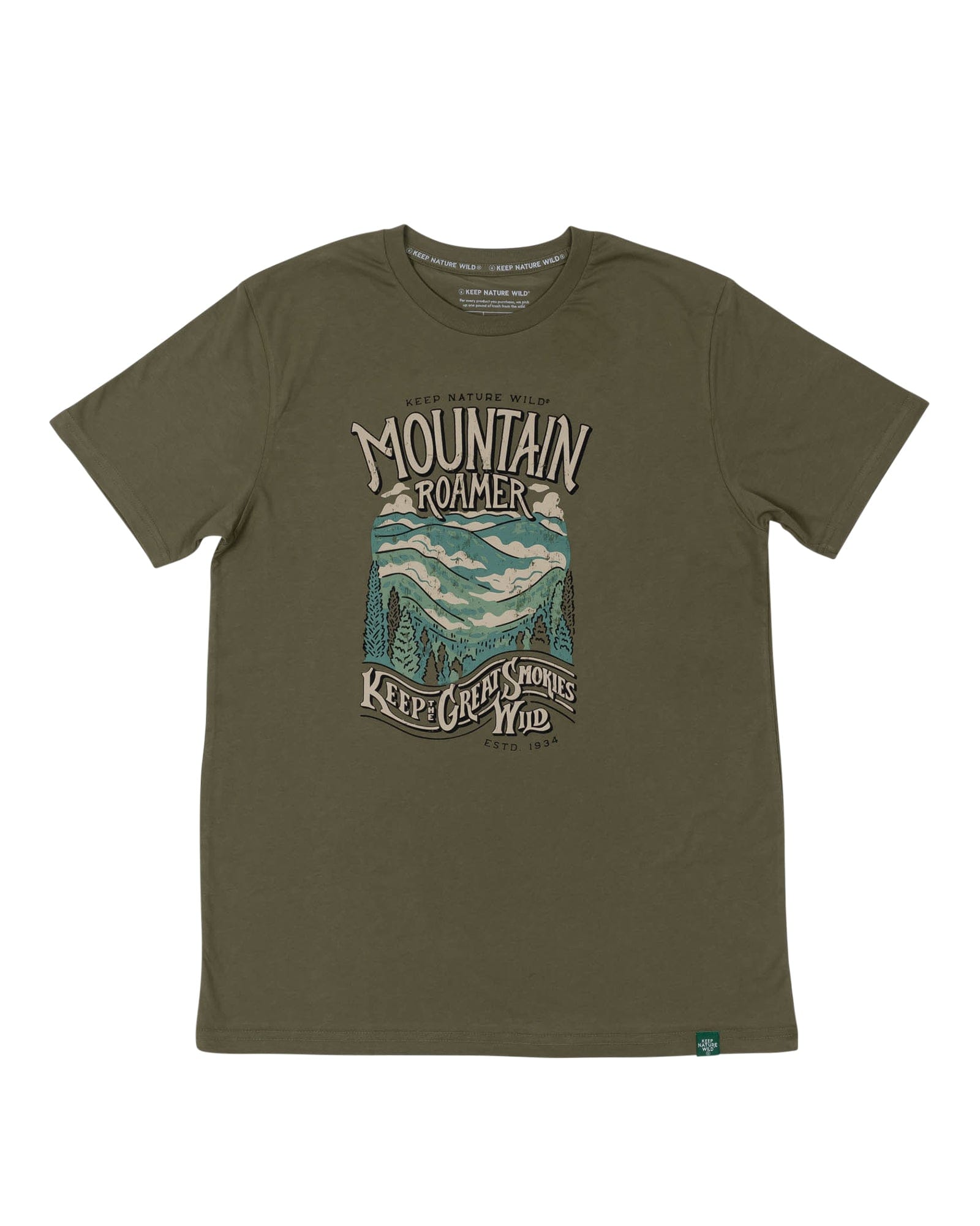 Keep Nature Wild Tee Mountain Roamer Unisex Tee | Olive