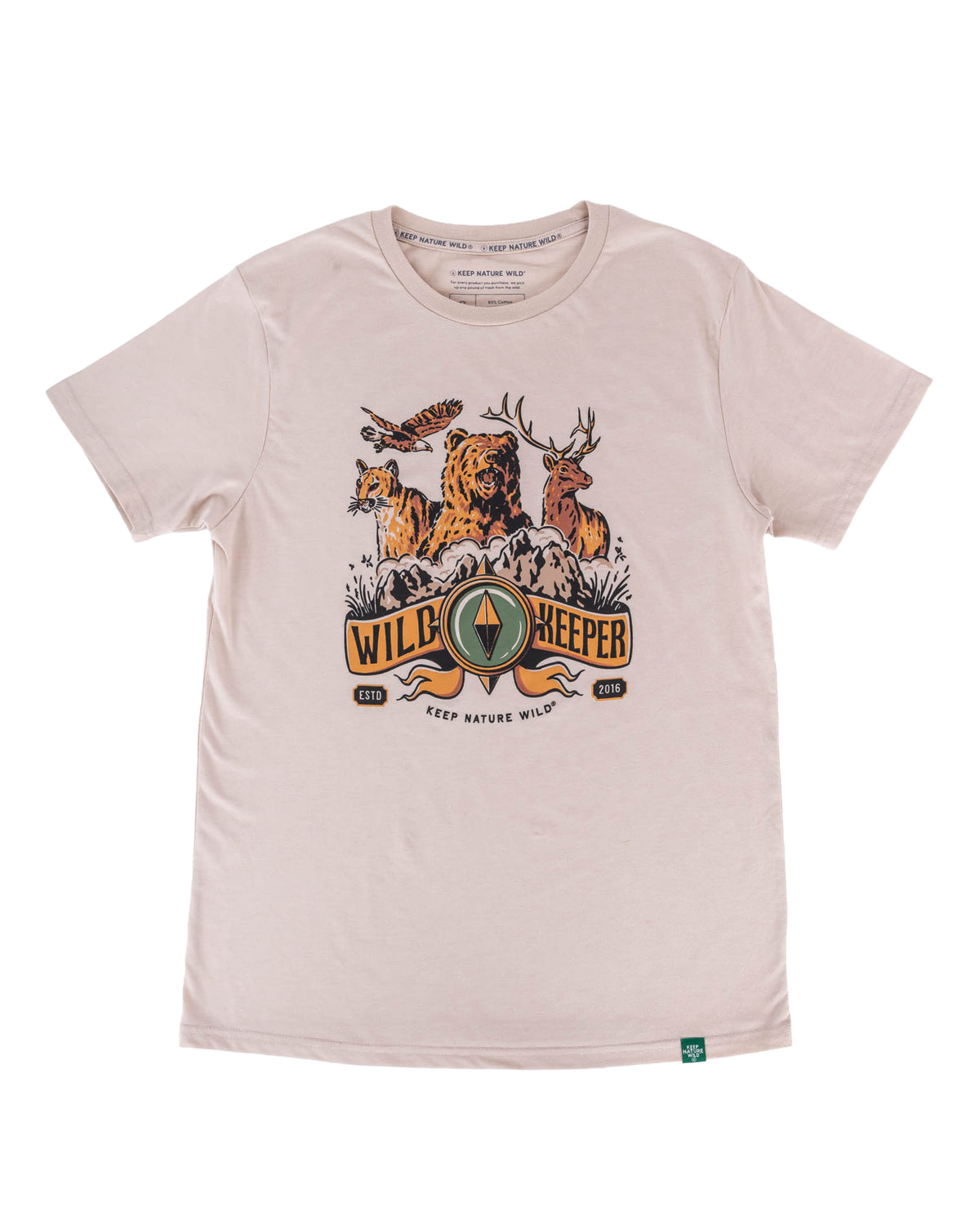 Keep Nature Wild Tee Mountain Wilderness Wild Keeper | Unisex Tee | Heather Tan