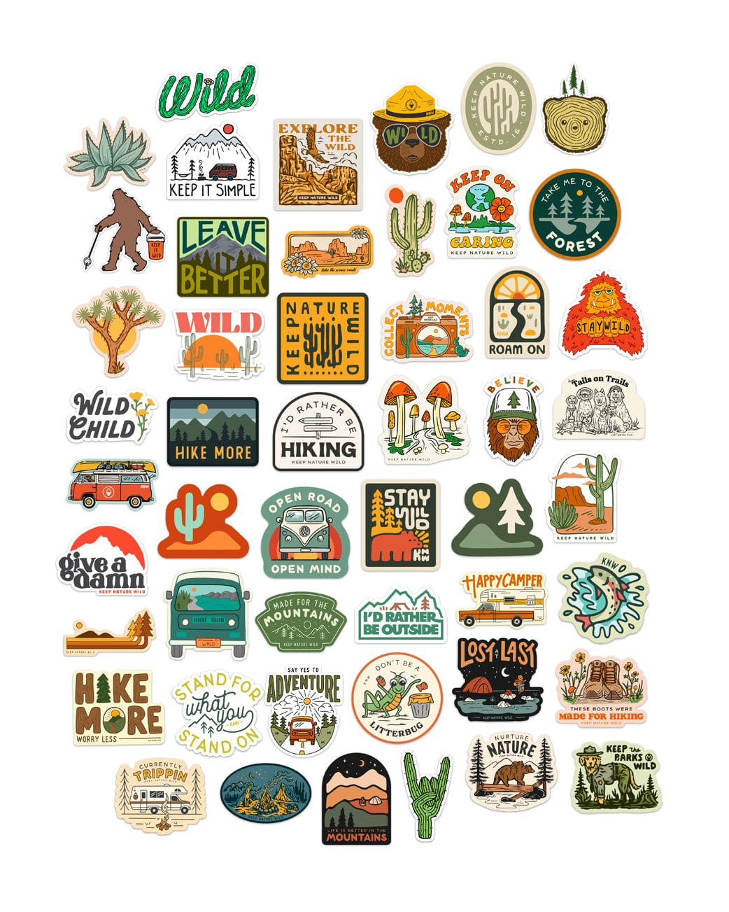 Keep Nature Wild Sticker 50 Pack Mystery Pack | Stickers