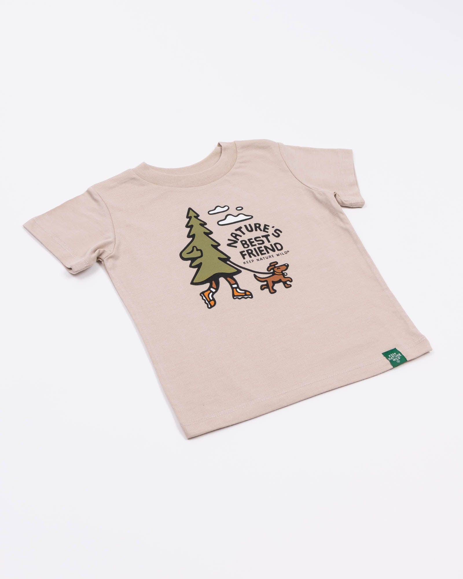 Keep Nature Wild Kids Nature's Best Friend Toddler Tee | Heather Tan
