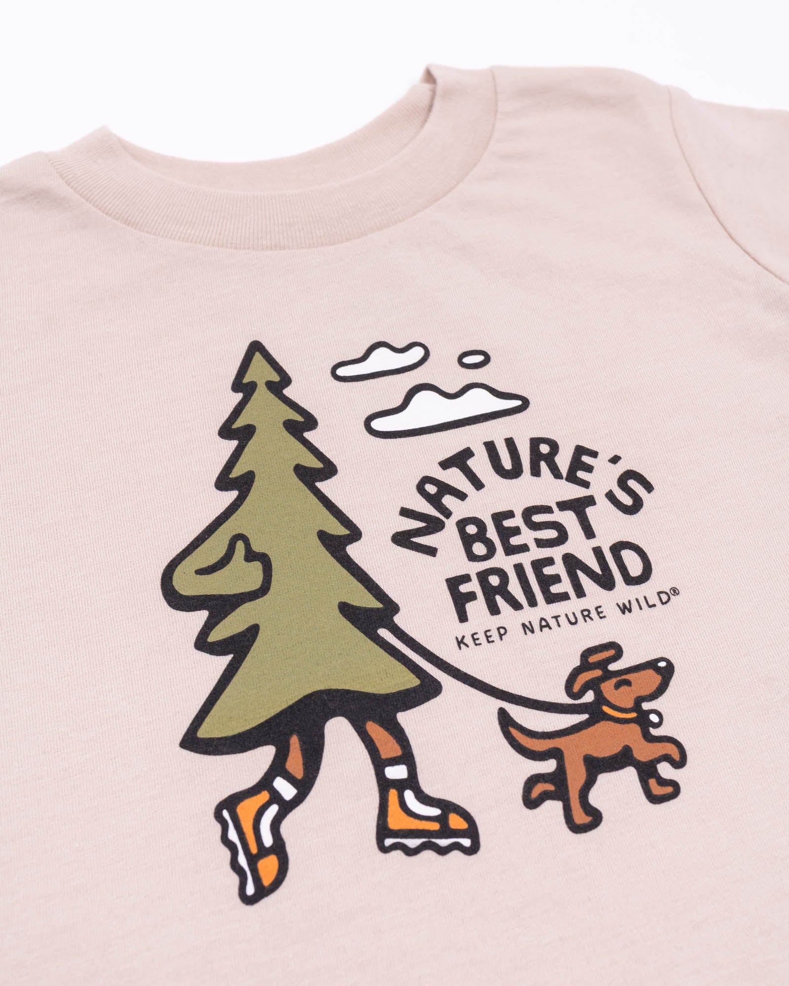 Keep Nature Wild Kids Nature's Best Friend Toddler Tee | Heather Tan