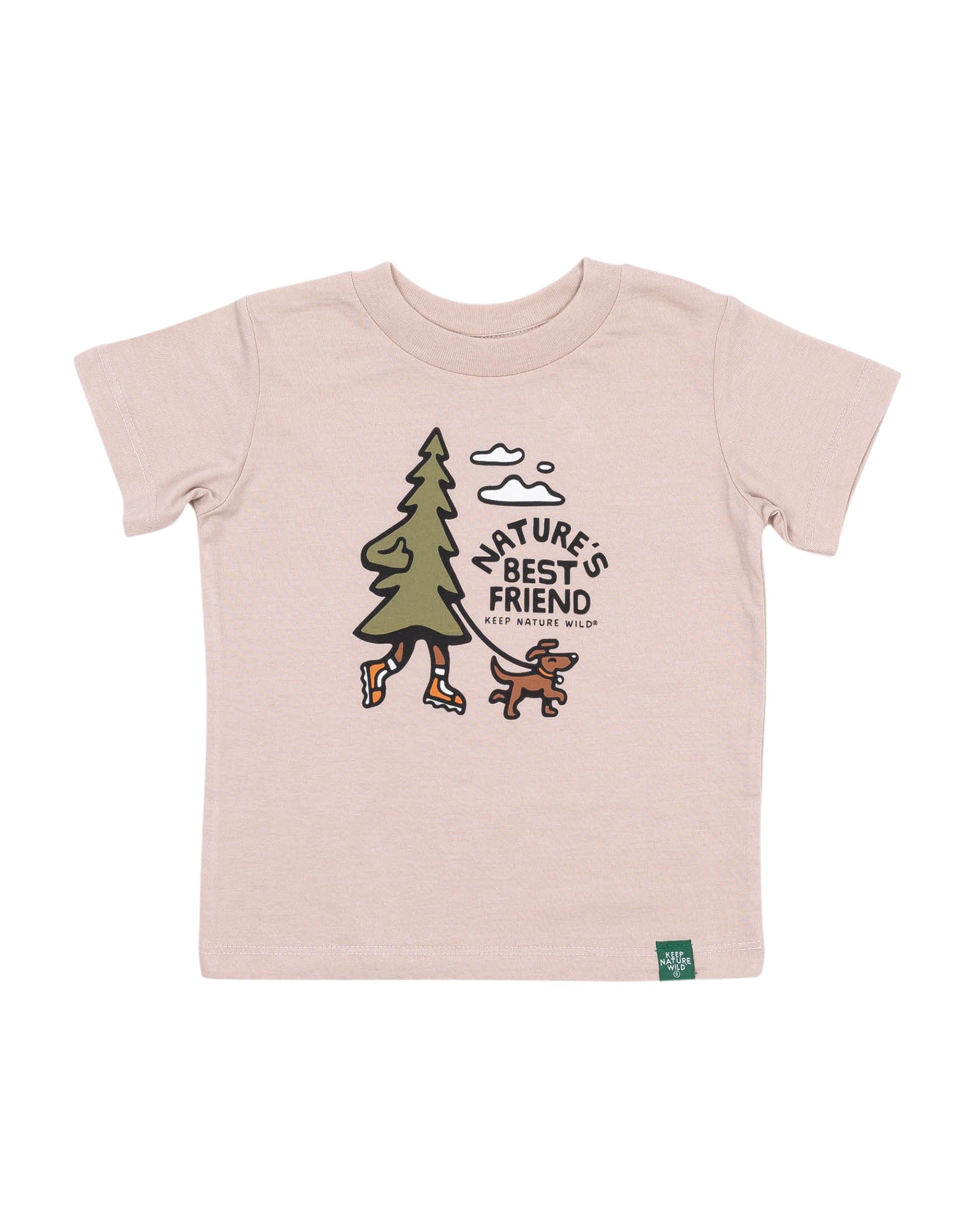 Keep Nature Wild Kids Nature's Best Friend Toddler Tee | Heather Tan