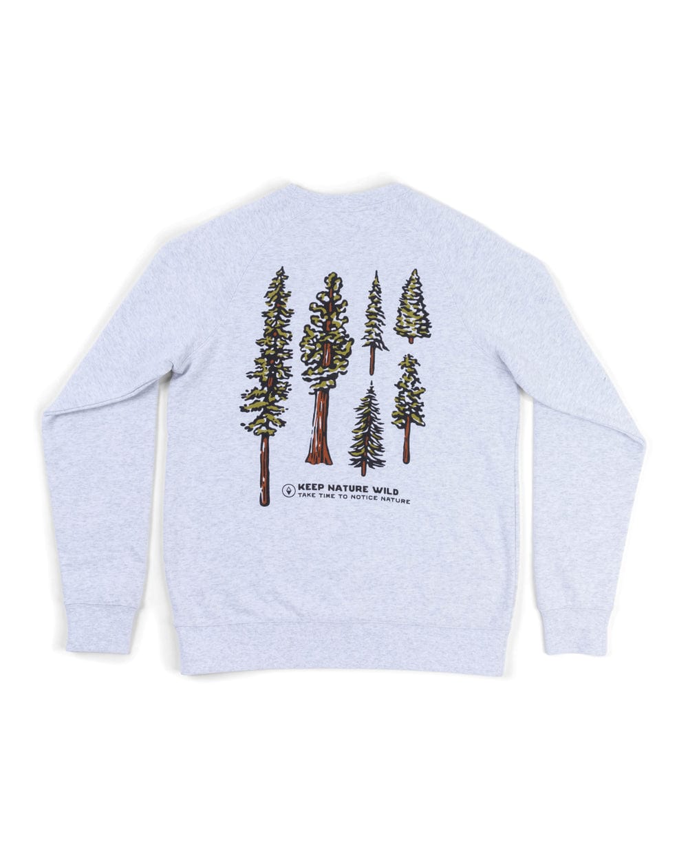 Keep Nature Wild Outerwear Nature Study Conifers Unisex Pullover | Ash