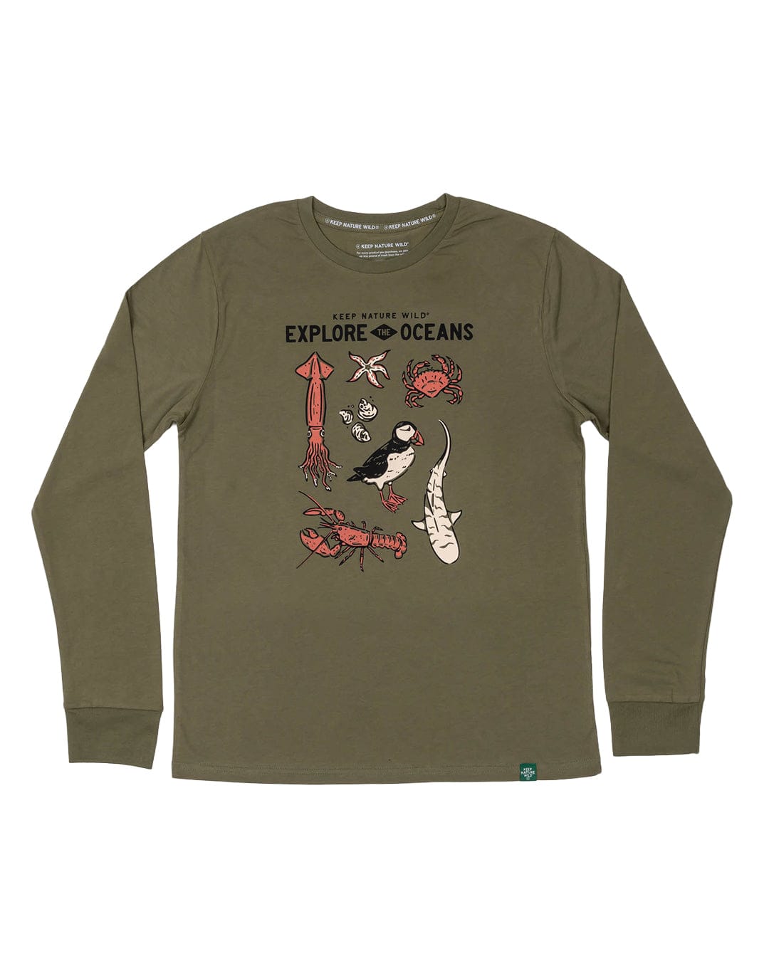 Keep Nature Wild Long Sleeve Nature Study East Coast Unisex Long Sleeve Shirt | Olive