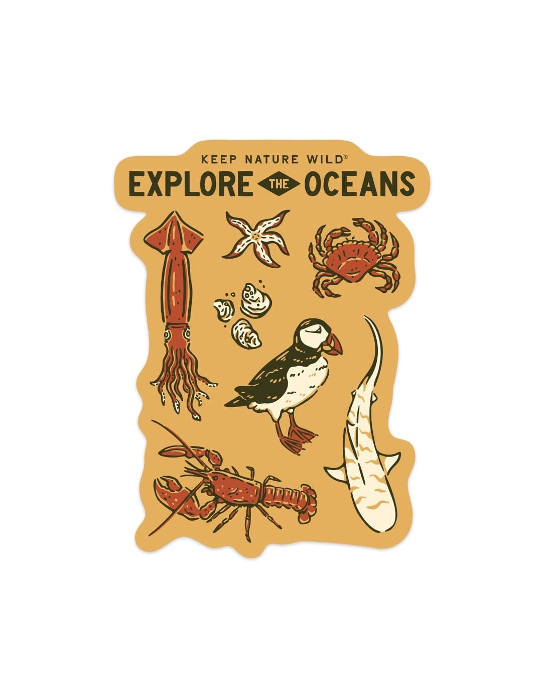 Keep Nature Wild Sticker Nature Study East Coast Wildlife | Sticker