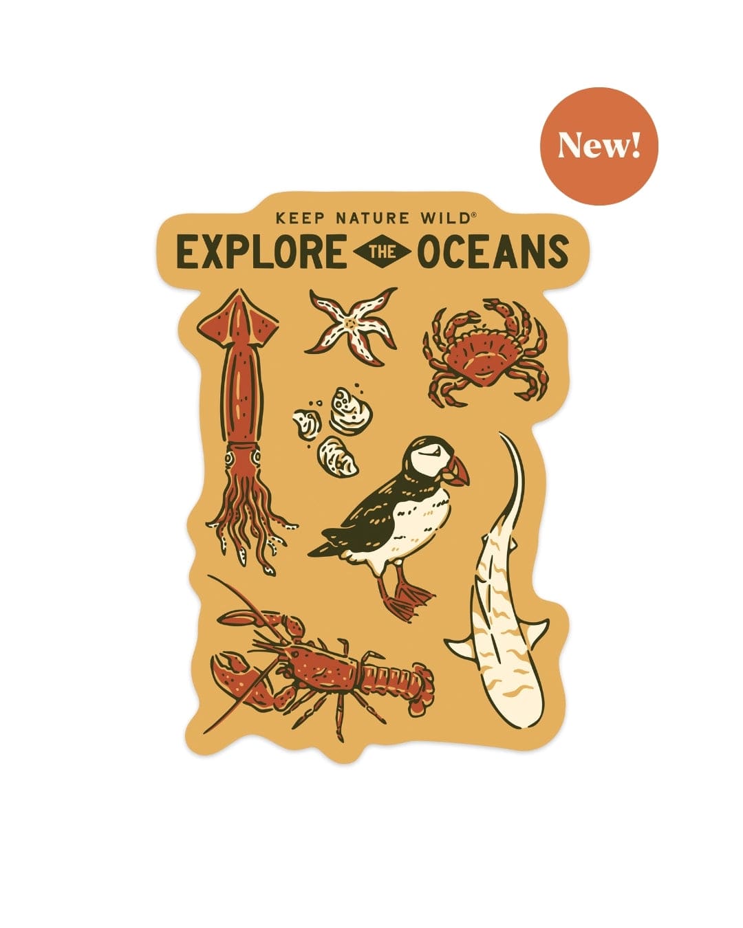 Keep Nature Wild Sticker Nature Study East Coast Wildlife | Sticker