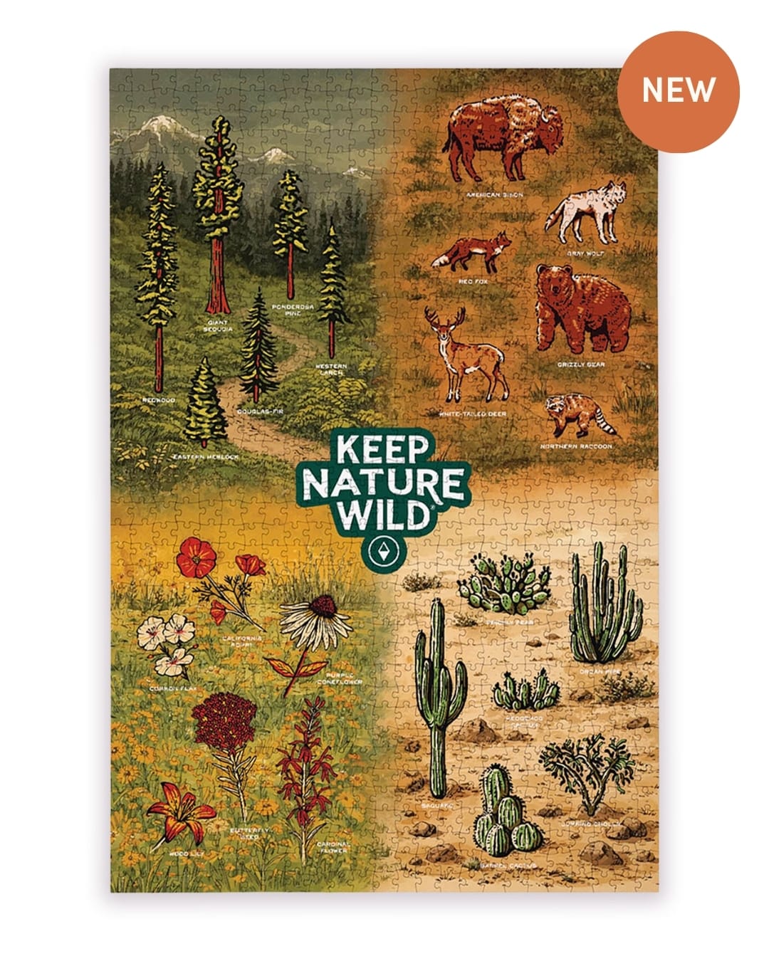 Keep Nature Wild Puzzle Nature Study Puzzle | 18.5 x 27.75" | 1000 Piece