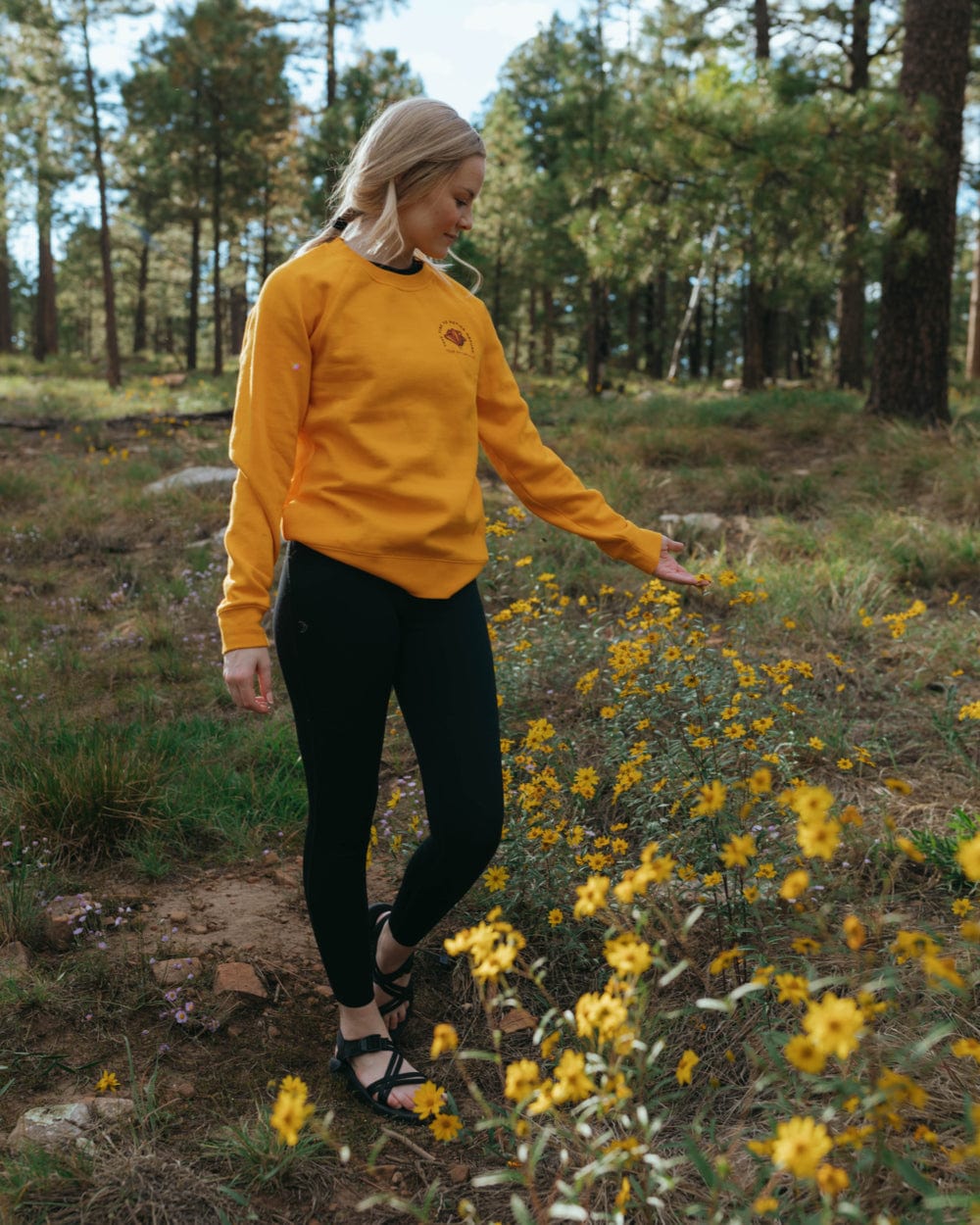 Keep Nature Wild Outerwear Nature Study Wildflowers Unisex Pullover | Marigold