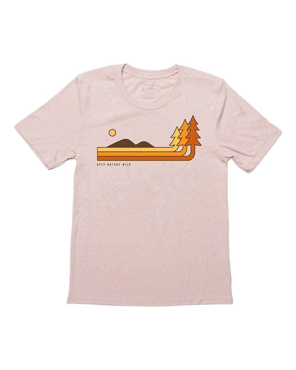 Keep Nature Wild Tee Retro Pines Unisex Tee | Heather Tan