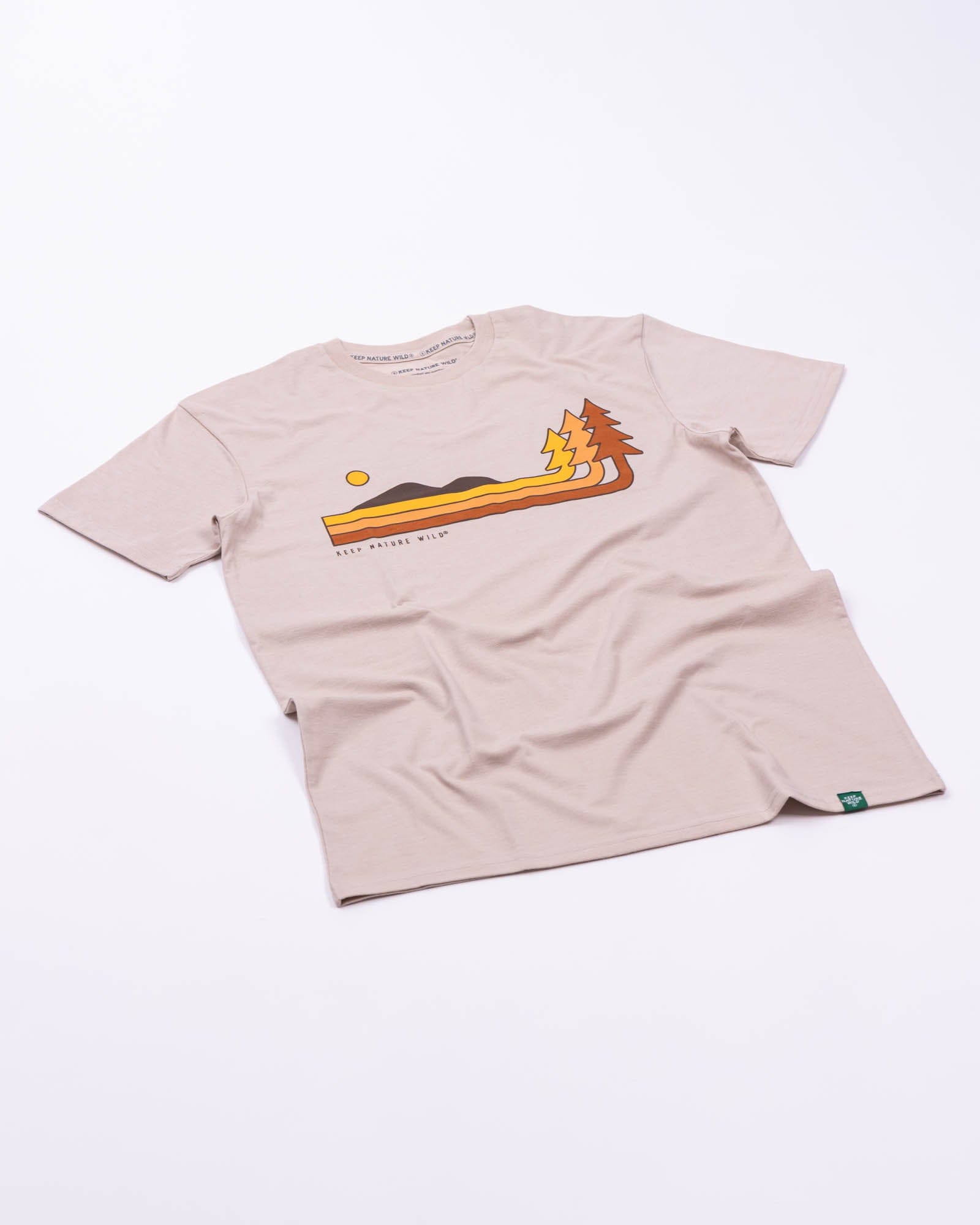 Keep Nature Wild Tee Retro Pines Unisex Tee | Heather Tan