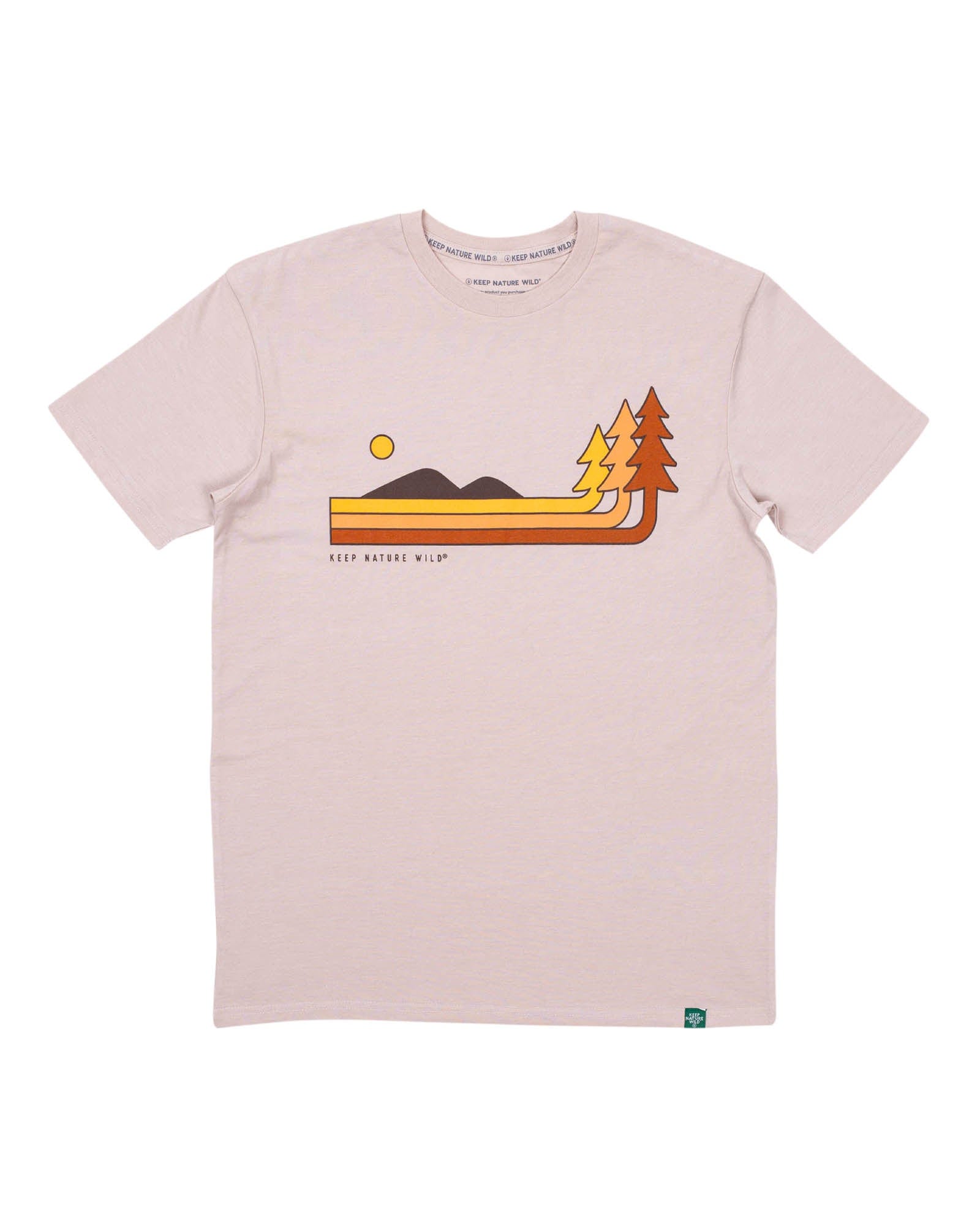 Keep Nature Wild Tee Retro Pines Unisex Tee | Heather Tan
