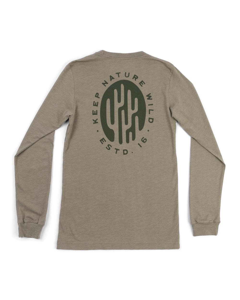 Keep Nature Wild Long Sleeve Saguaro Badge Unisex Long Sleeve | Olive