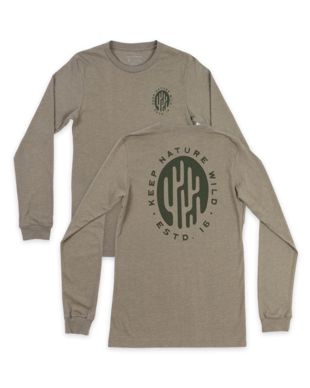 Keep Nature Wild Long Sleeve Saguaro Badge Unisex Long Sleeve | Olive