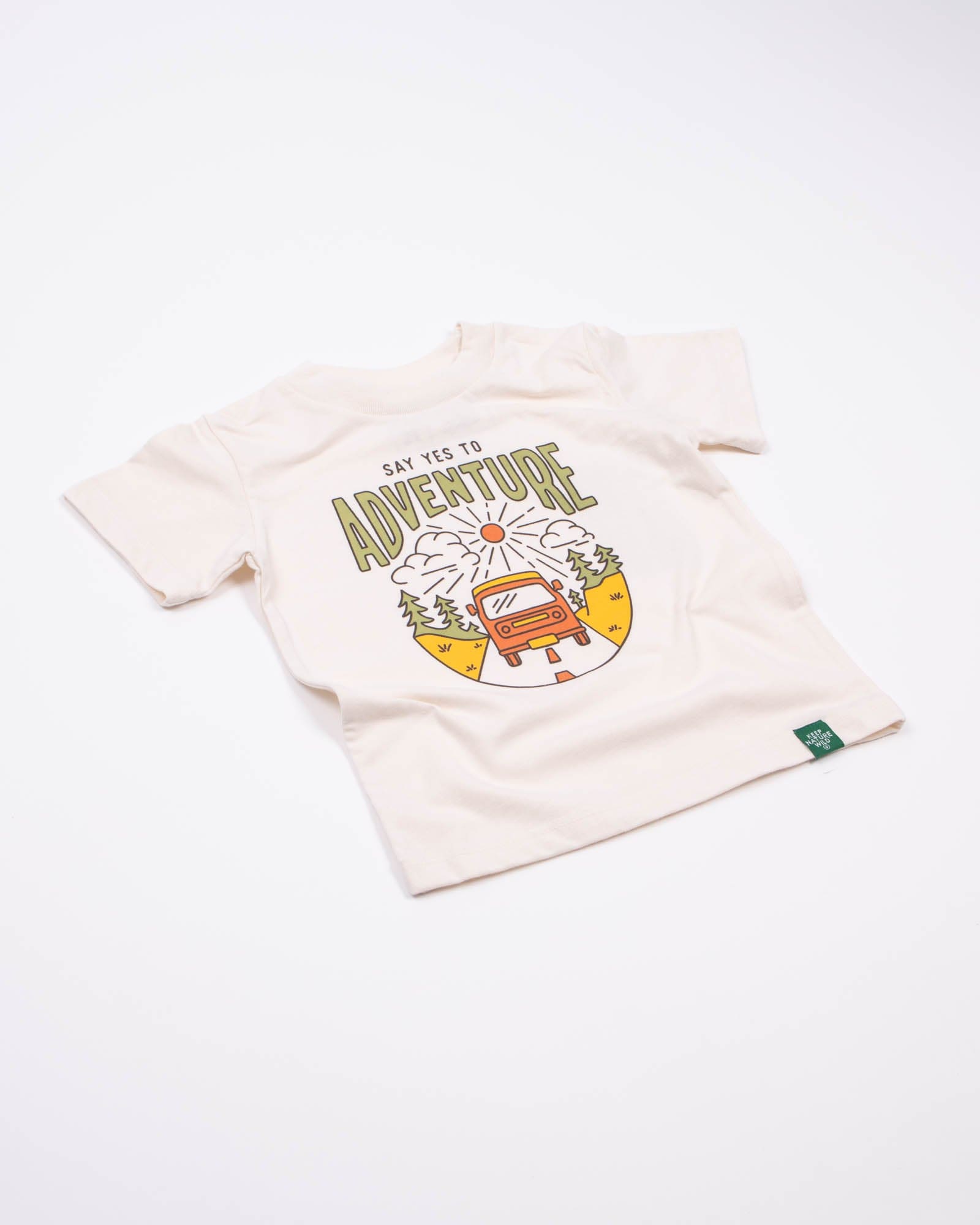 Keep Nature Wild Kids Say Yes to Adventure Toddler Tee | Heather Natural
