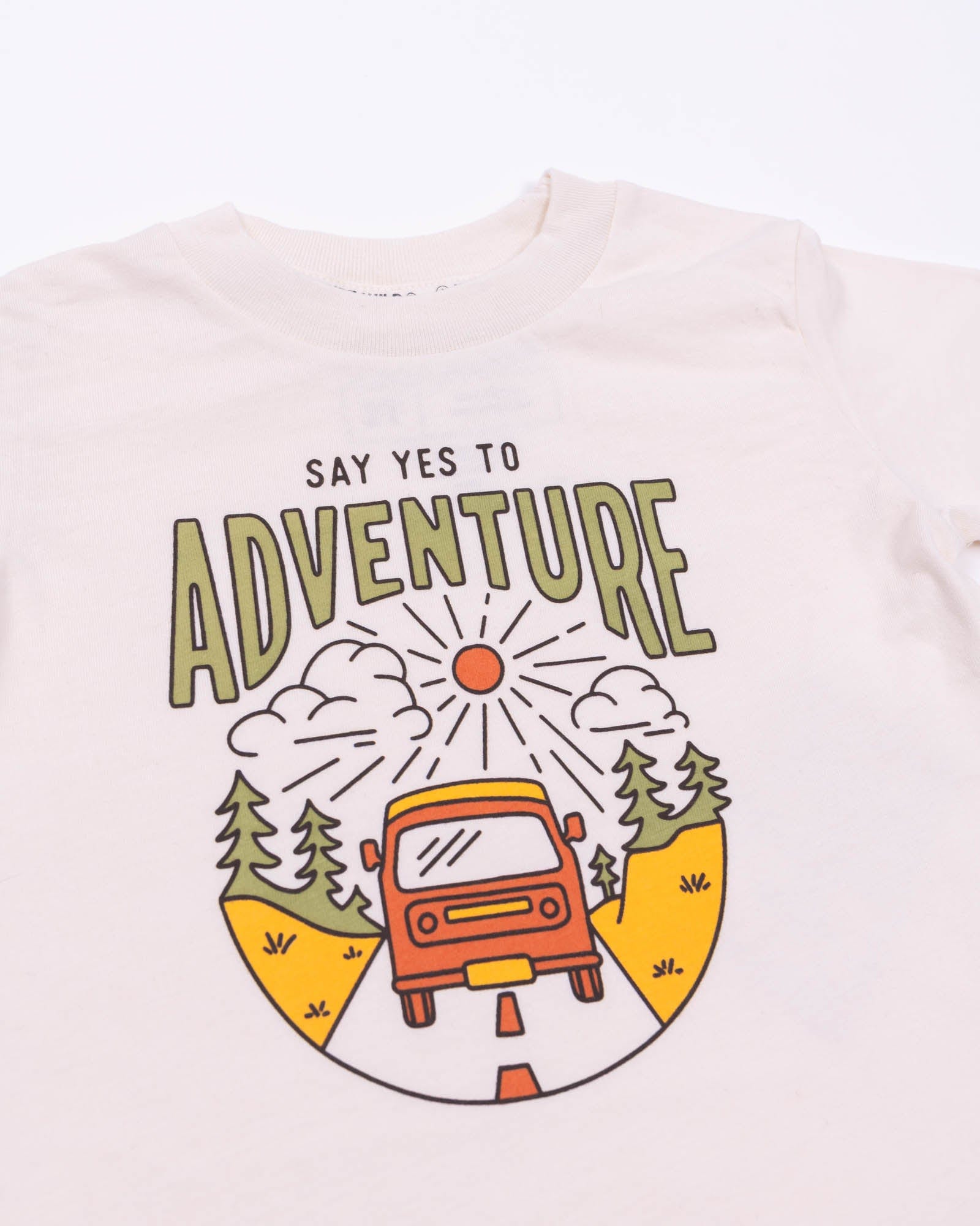 Keep Nature Wild Kids Say Yes to Adventure Toddler Tee | Heather Natural