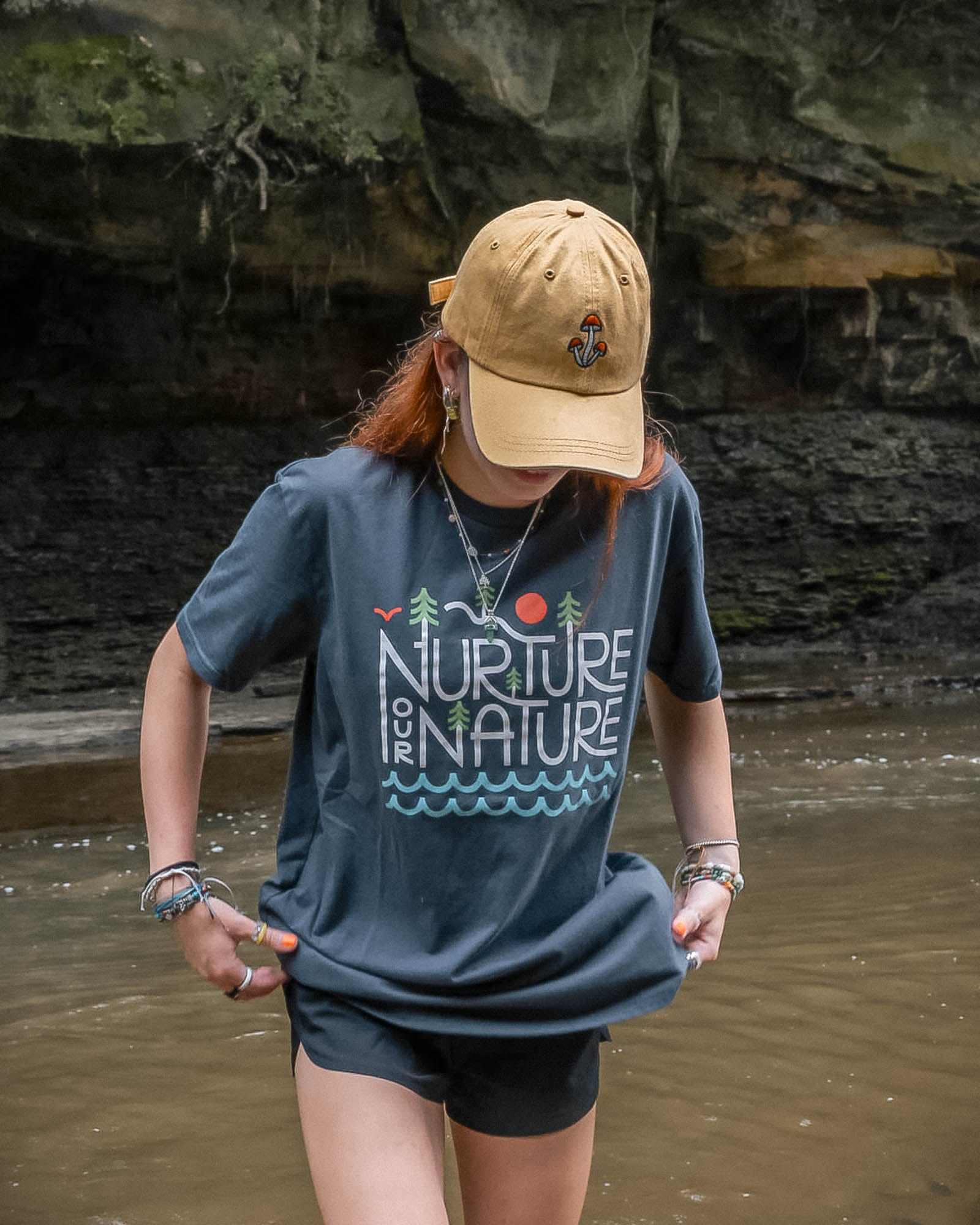 Keep Nature Wild Hat Shroom Dad Hat | Mustard