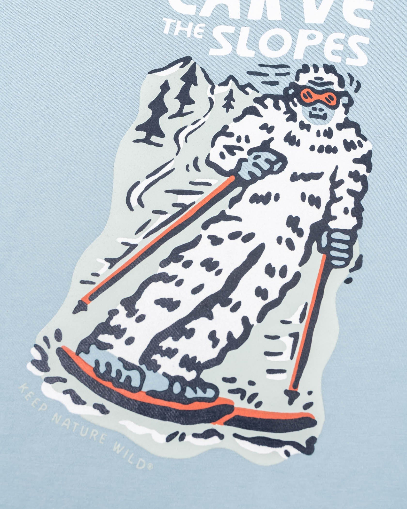 Keep Nature Wild Long Sleeve Skiing Sasquatch Unisex Long Sleeve Shirt | Morning Mist