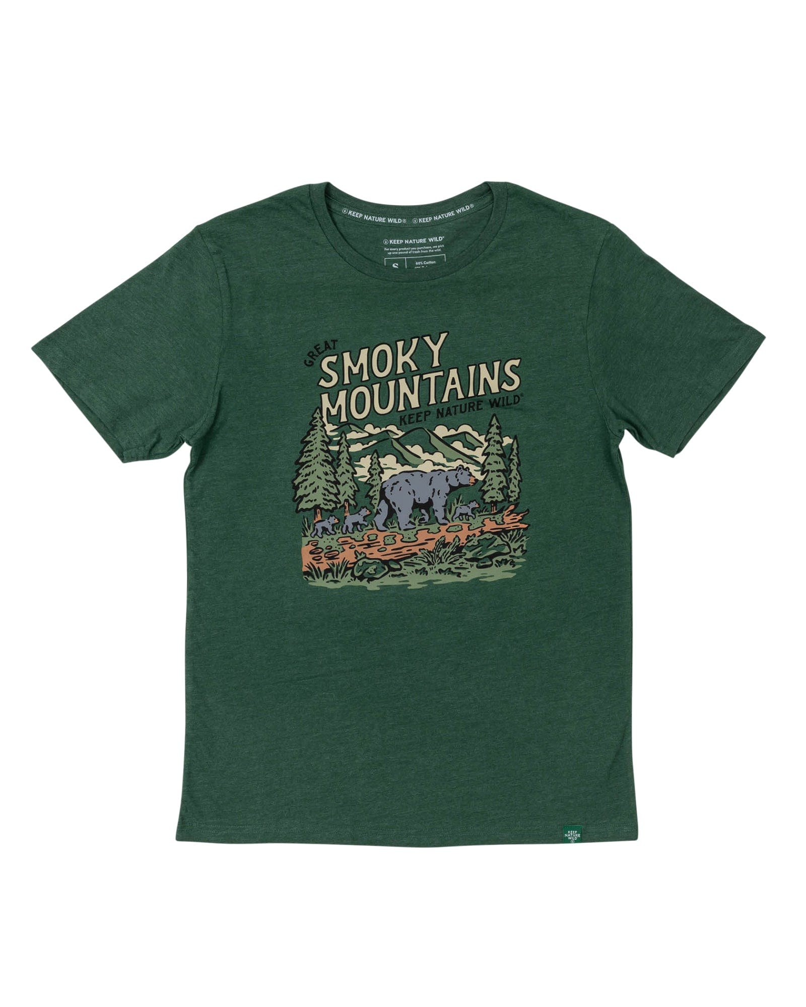 Keep Nature Wild Tee Smoky Mountain Bears Unisex Tee | Heather Forest