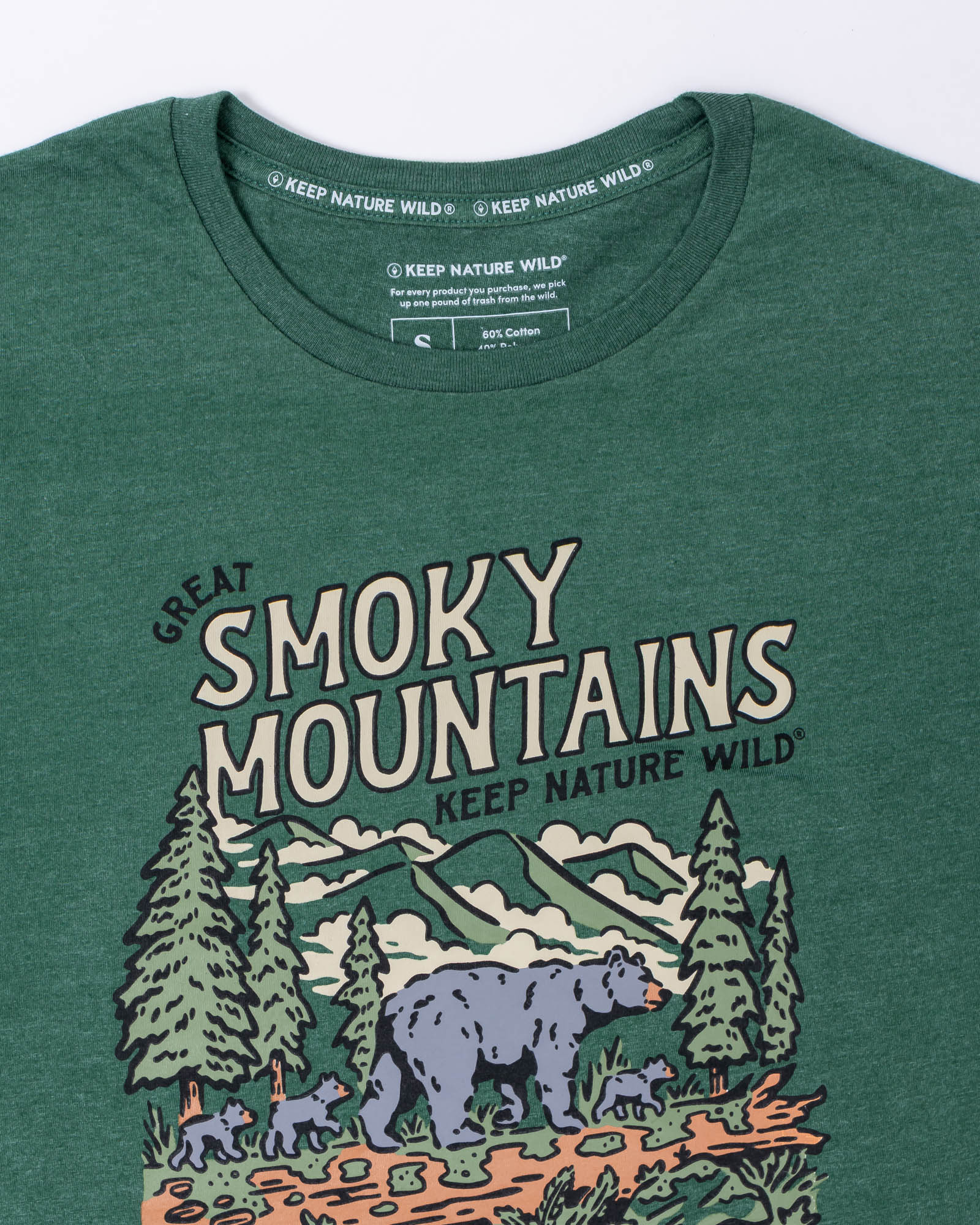 Keep Nature Wild Tee Smoky Mountain Bears Unisex Tee | Heather Forest