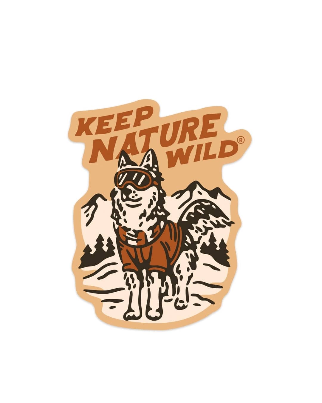 Keep Nature Wild Sticker Snow Dog | Sticker