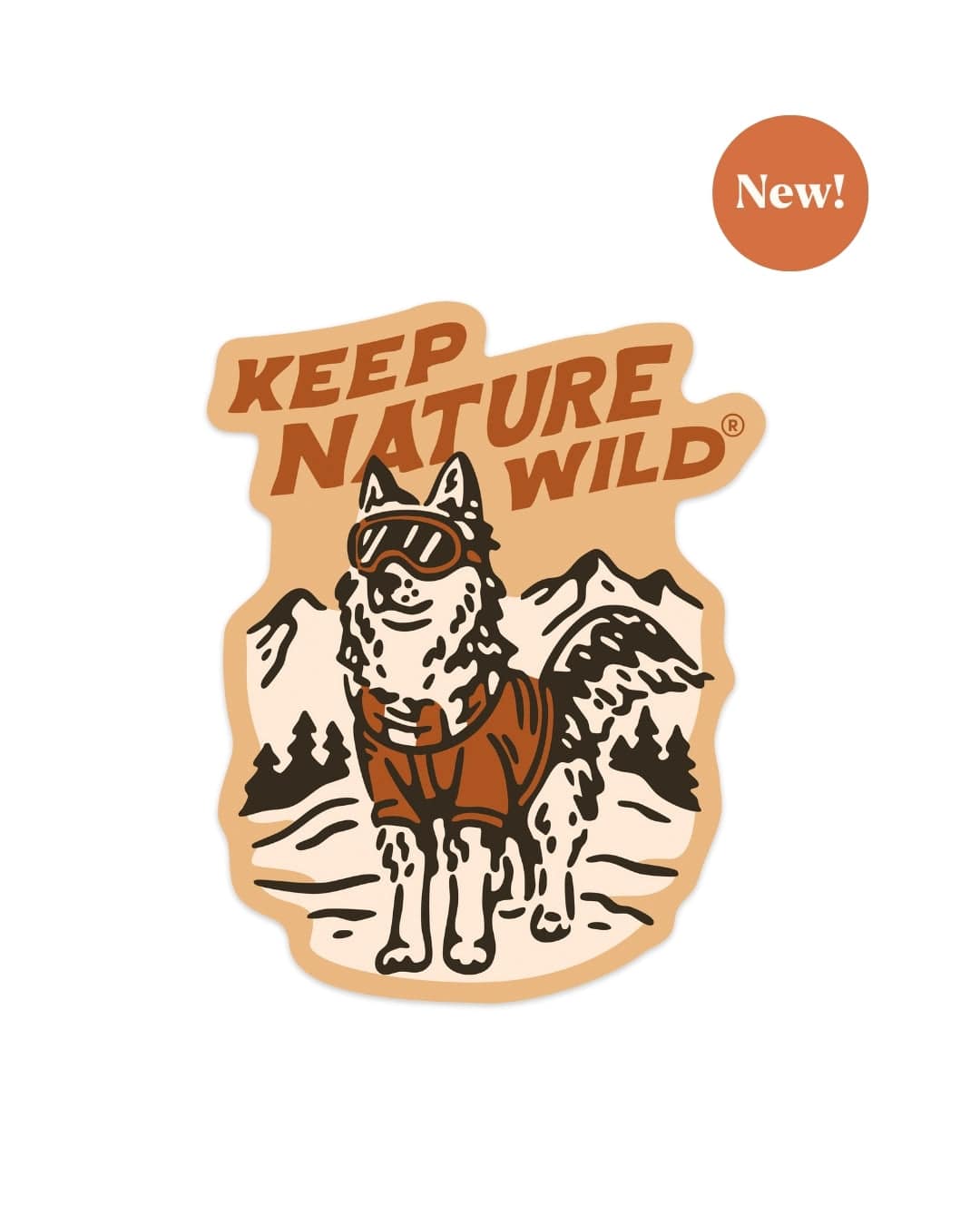 Keep Nature Wild Sticker Snow Dog | Sticker