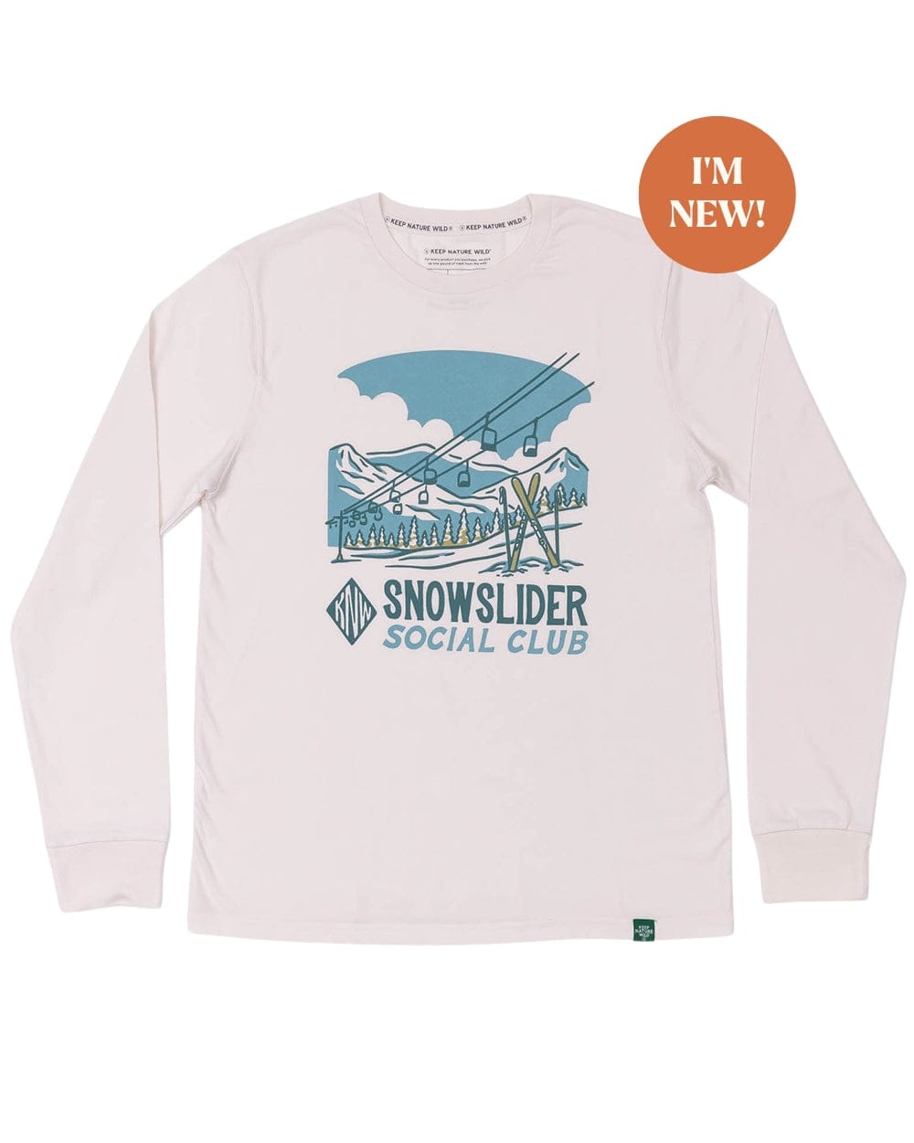 Keep Nature Wild Long Sleeve Snowslider Social Club Unisex Long Sleeve Shirt | Natural
