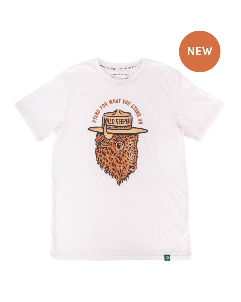 Keep Nature Wild Tee Stand For Bison | Unisex Tee | Natural