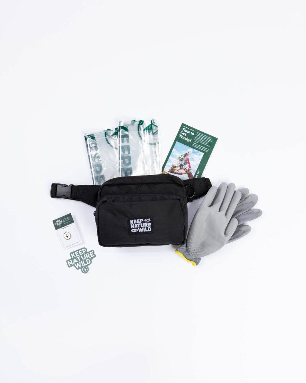 Keep Nature Wild WKA Gear Standard Fanny Pack Cleanup Kit | Black (WKA Gear)