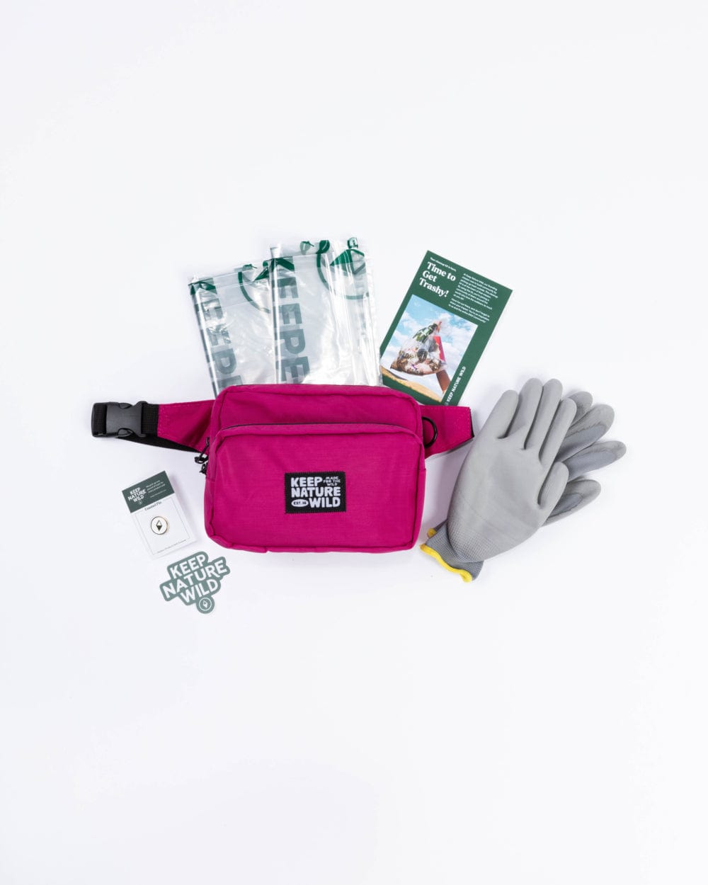 Keep Nature Wild Cleanup Kit Standard Fanny Pack Cleanup Kit | Fuchsia