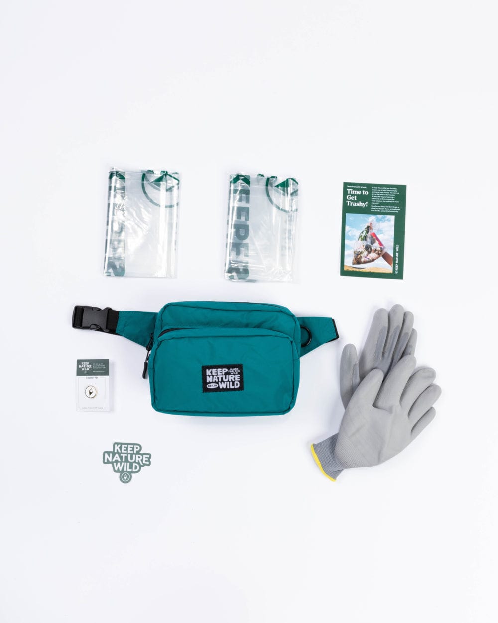 Keep Nature Wild WKA Gear Standard Fanny Pack Cleanup Kit | Teal (WKA Gear)