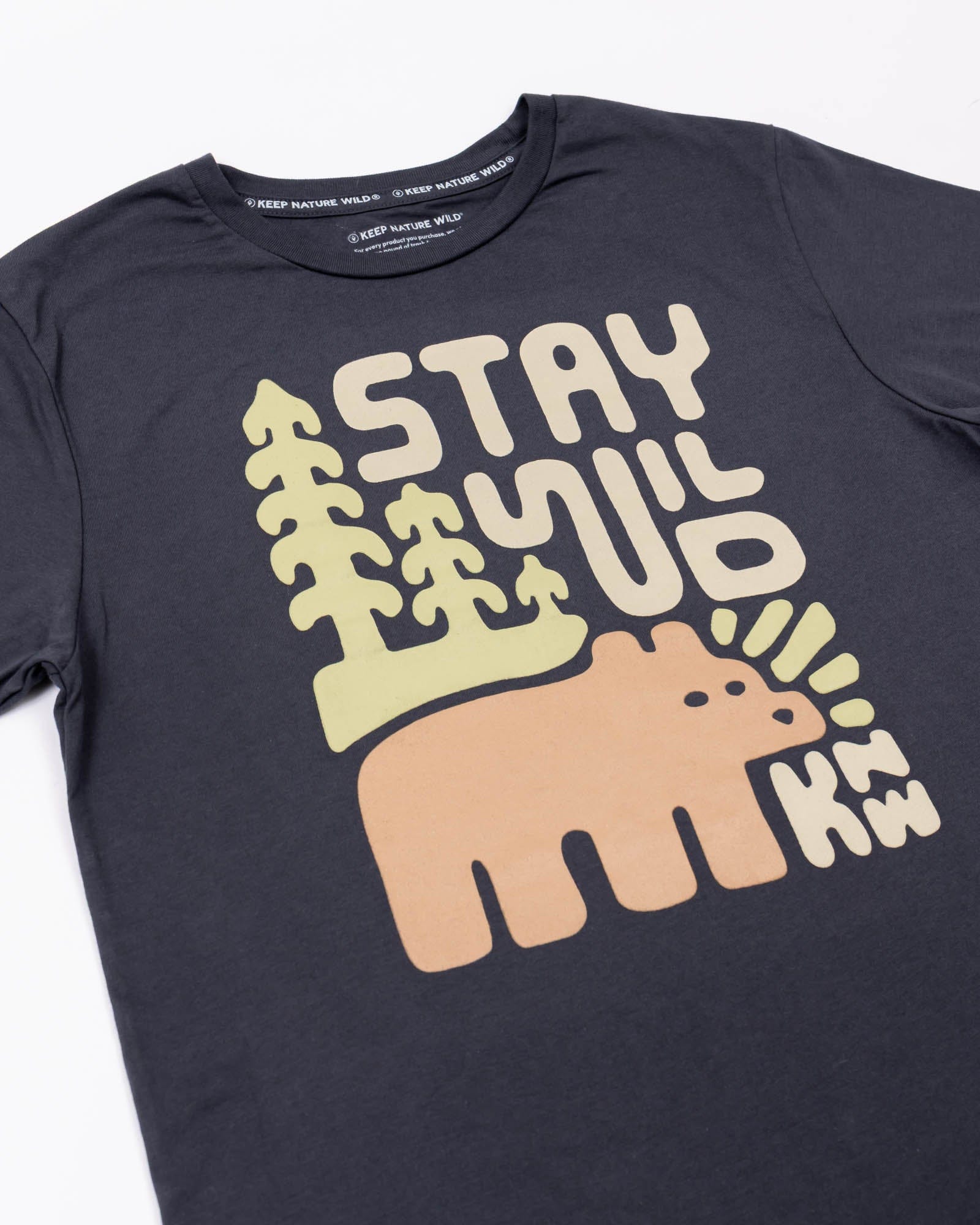 Keep Nature Wild Tee Stay Wild Grizzly Unisex Tee | Coal