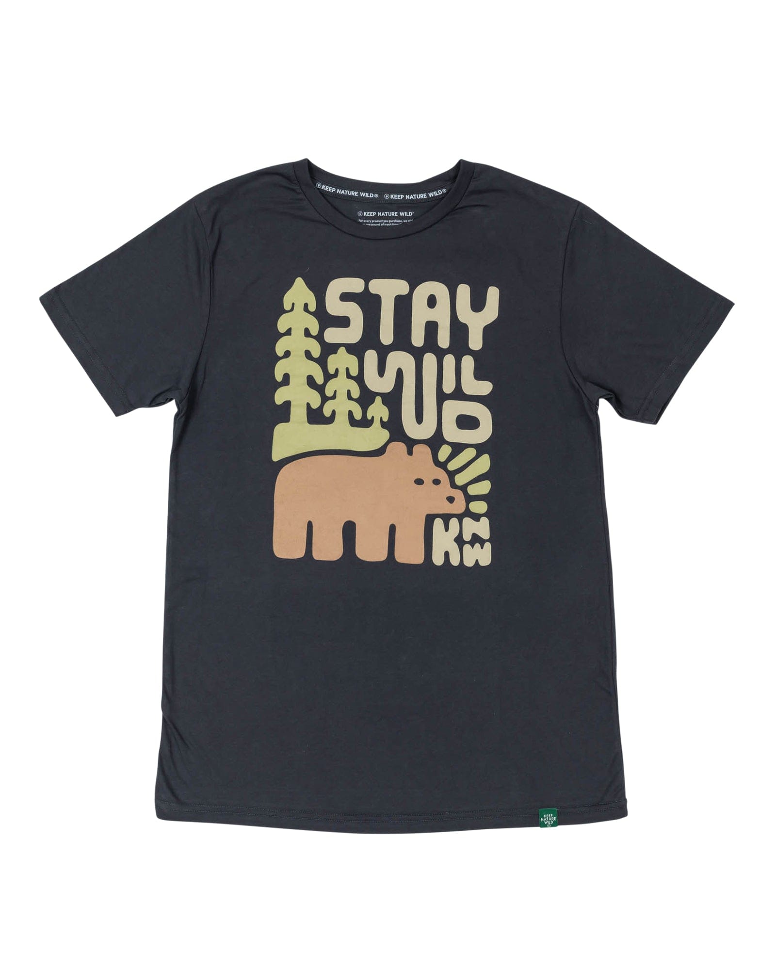 Keep Nature Wild Tee Stay Wild Grizzly Unisex Tee | Coal