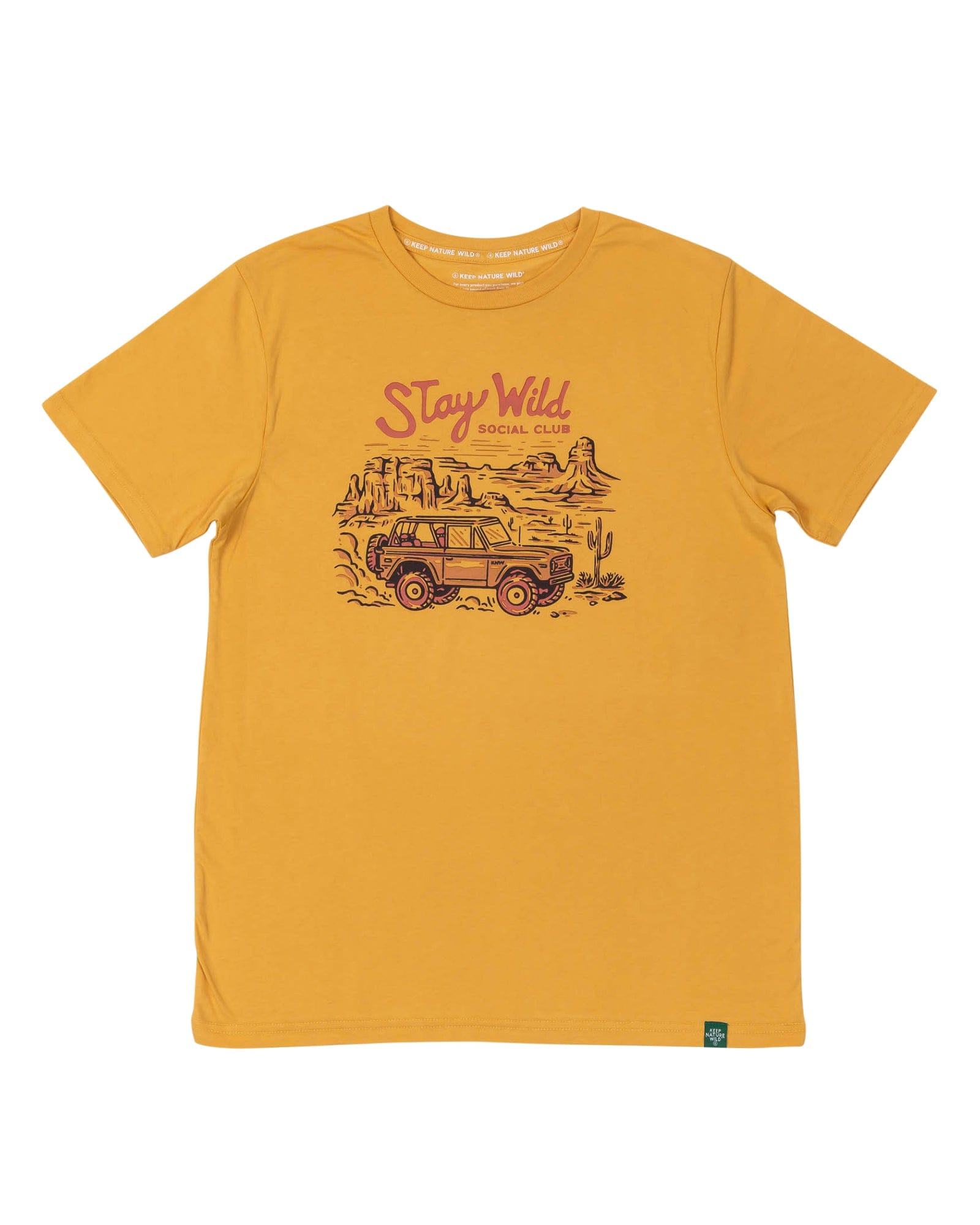 Keep Nature Wild Tee Stay Wild Social Club Unisex Tee | Mustard