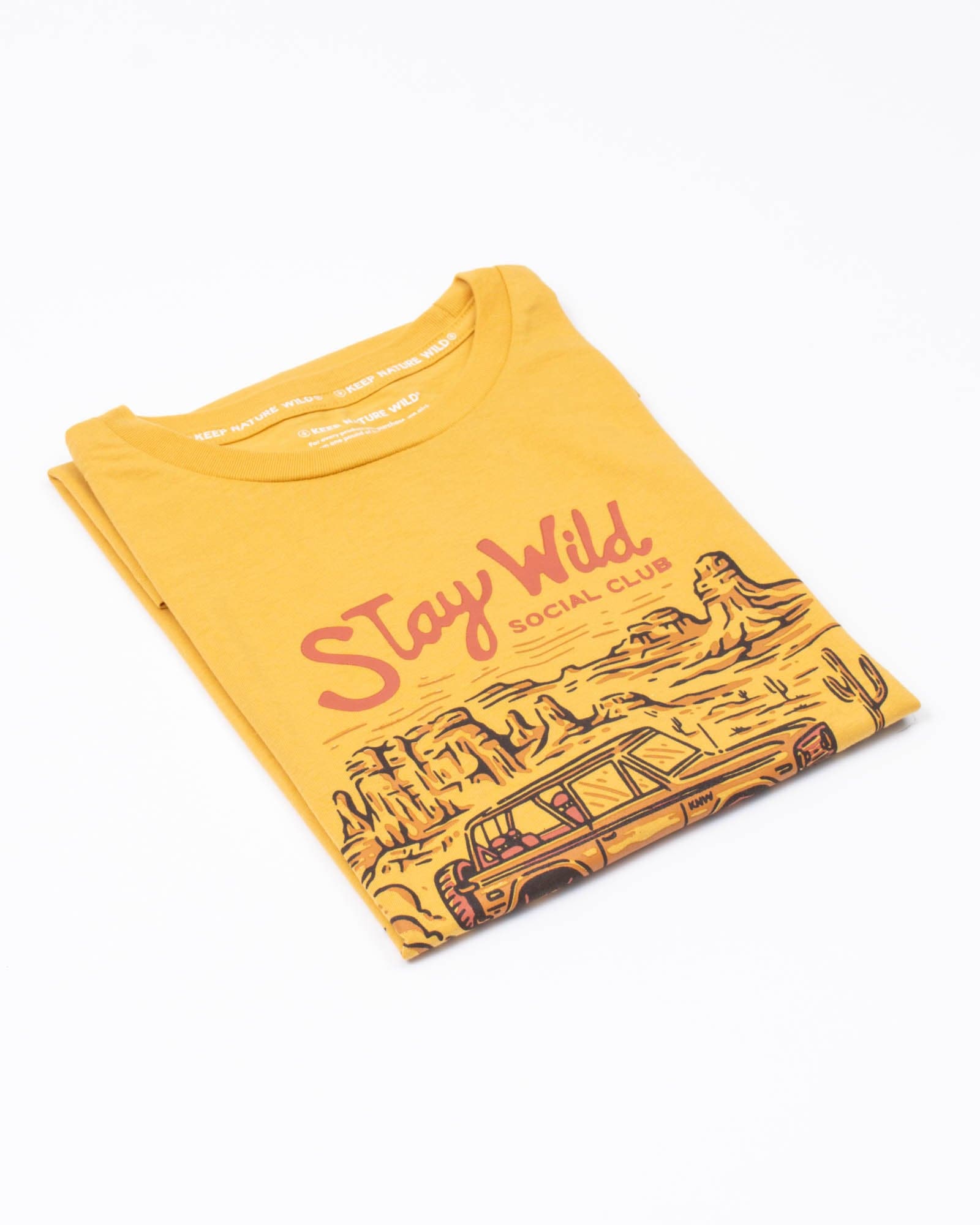 Keep Nature Wild Tee Stay Wild Social Club Unisex Tee | Mustard