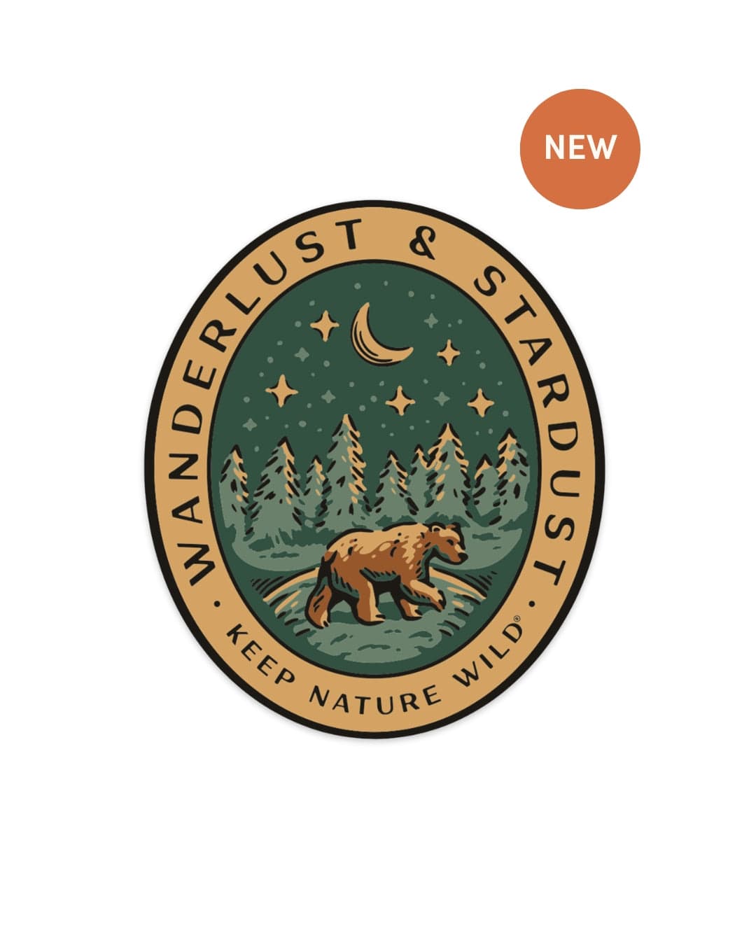 Keep Nature Wild Sticker Wanderlust & Stardust Bear | Sticker
