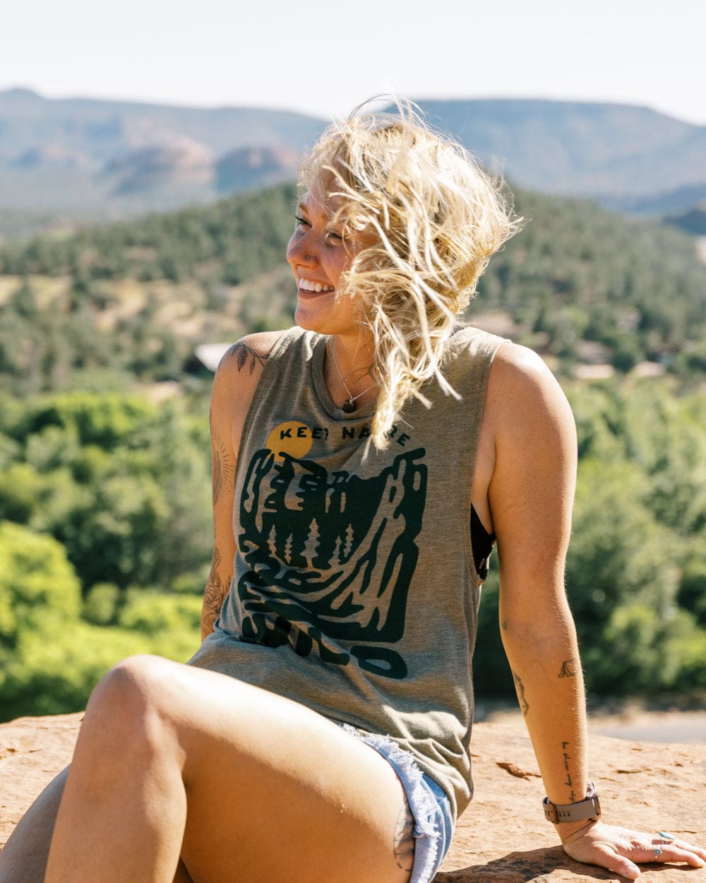 Keep Nature Wild Wild Canyon Women’s Muscle Tank | Olive