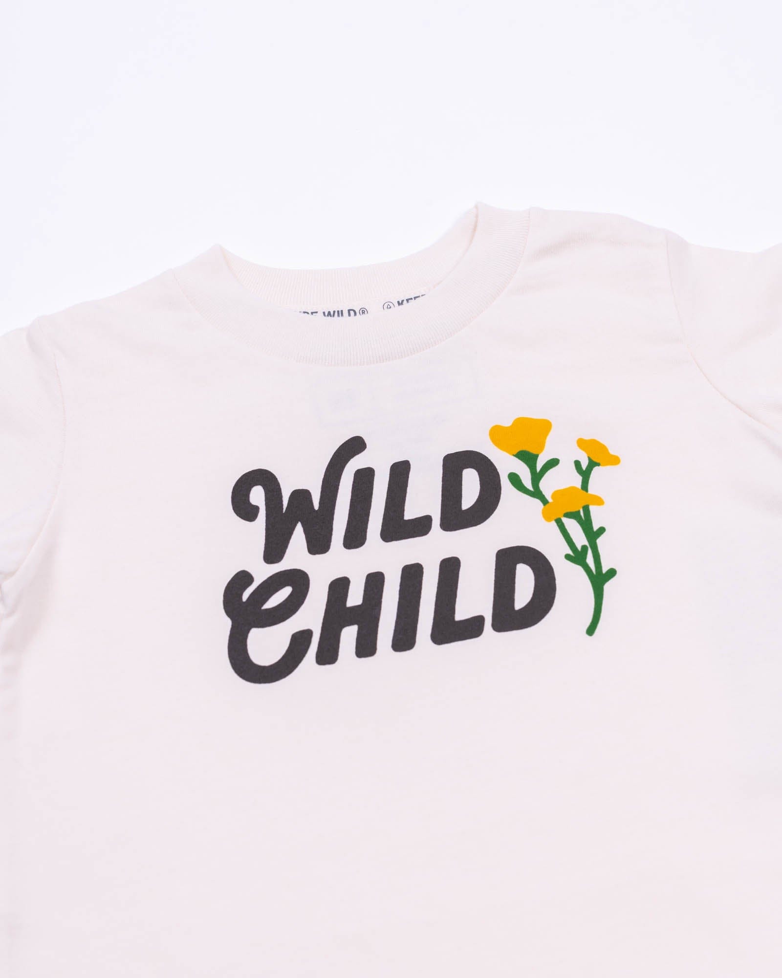 Keep Nature Wild Kids Wild Child Toddler Tee | Heather Natural