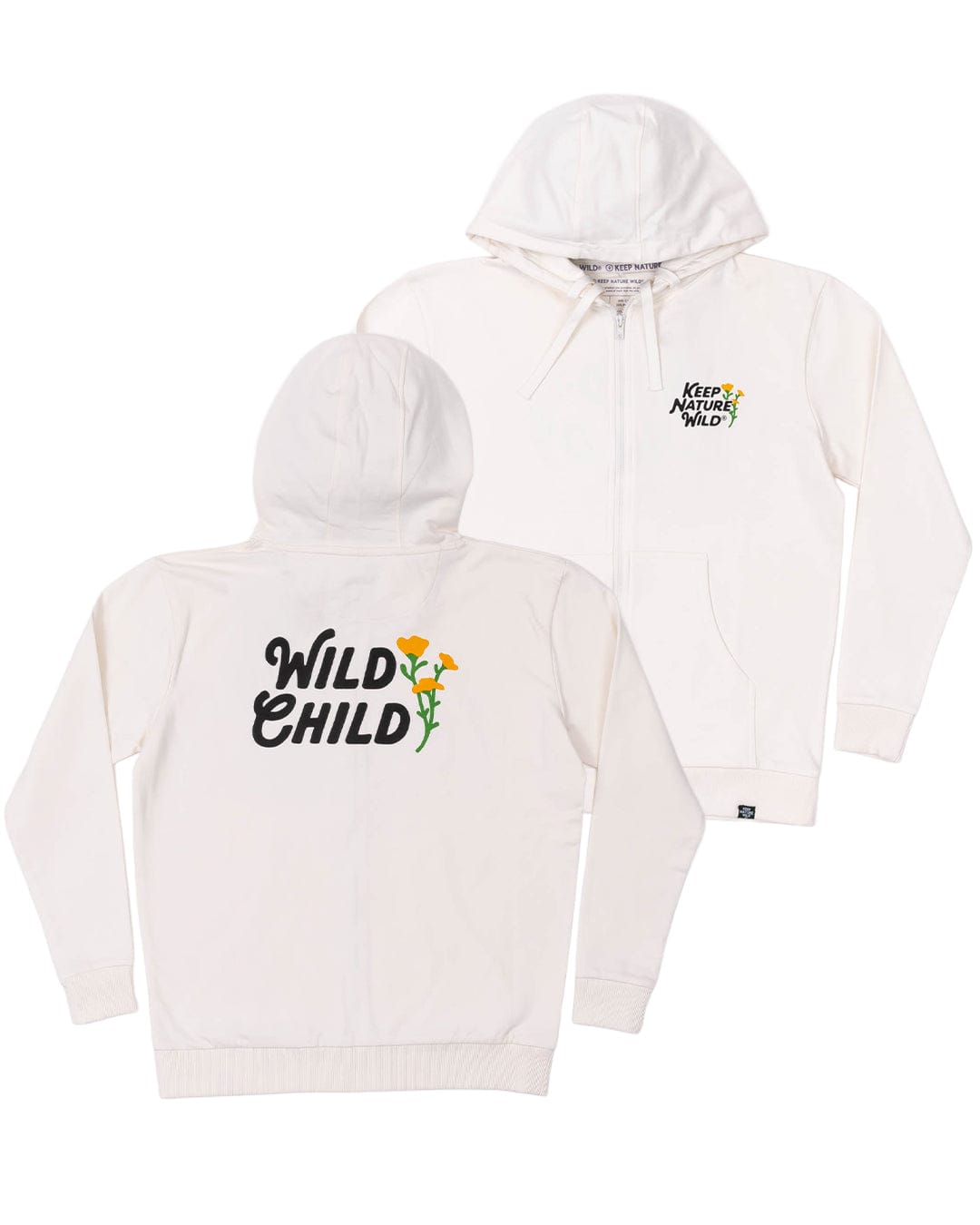Wild Child Zip-Up Hoodie | Natural