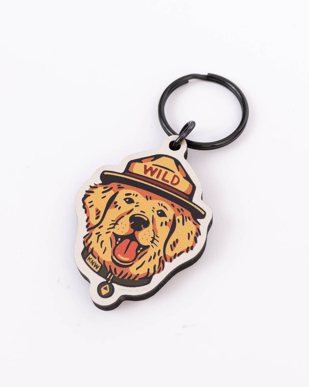 Keep Nature Wild Key Ring Wild Dog | Wood Key Ring