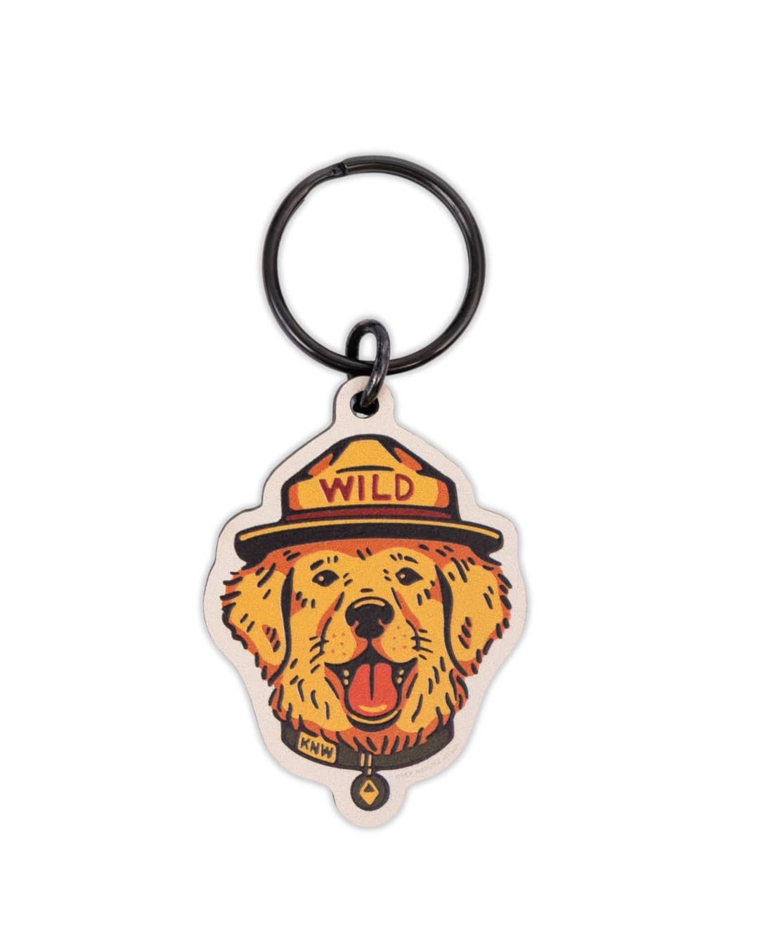 Keep Nature Wild Key Ring Wild Dog | Wood Key Ring