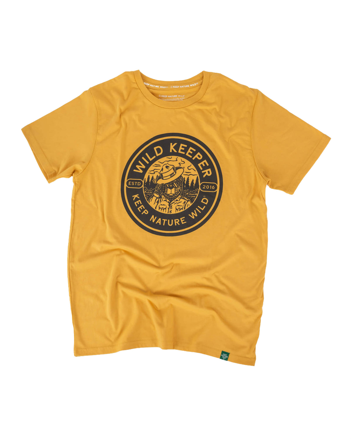 Keep Nature Wild Tee Wild Keeper Bear | Unisex Tee | Mustard