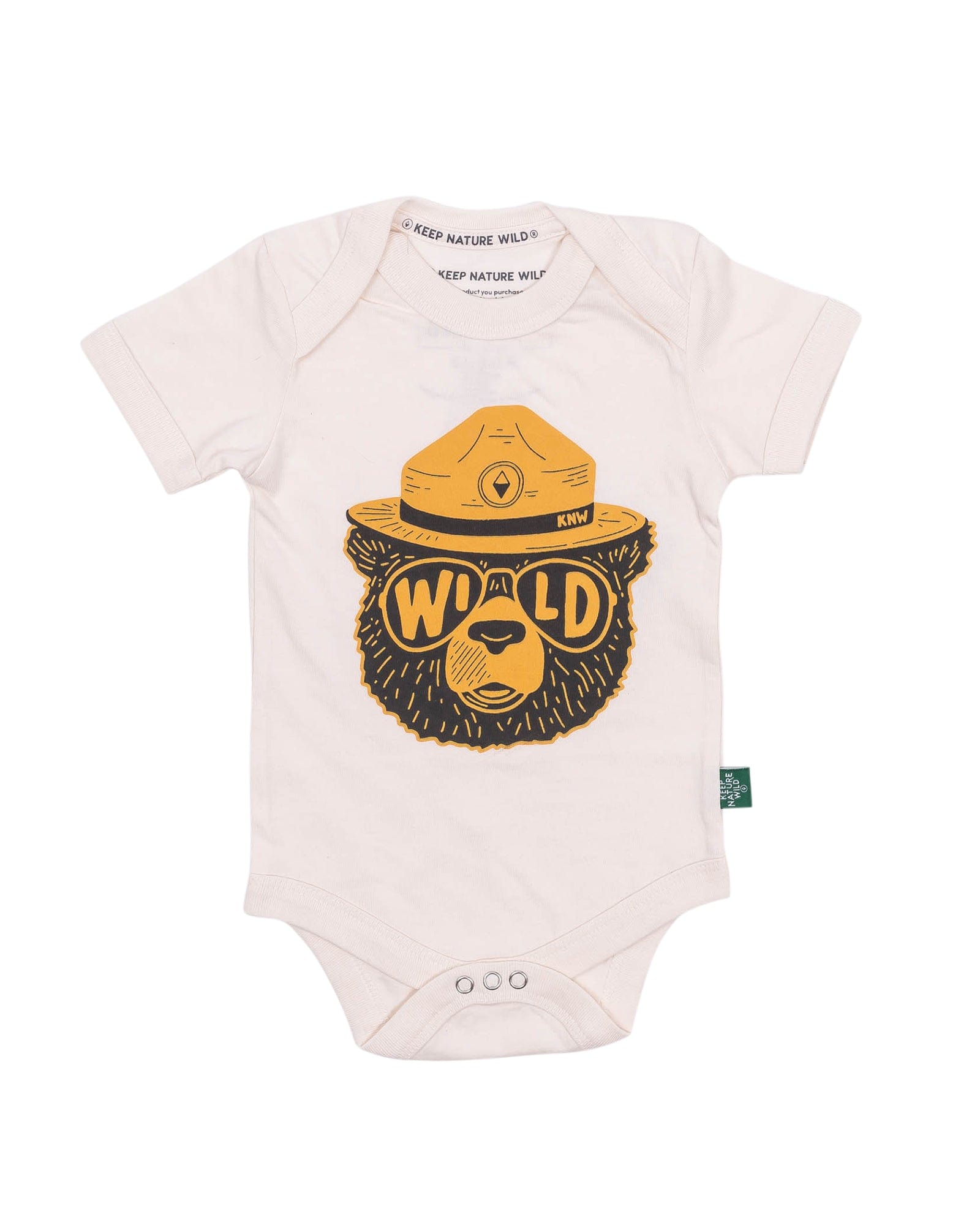 Keep Nature Wild Kids Wildbear Baby Bodysuit | Heather Natural