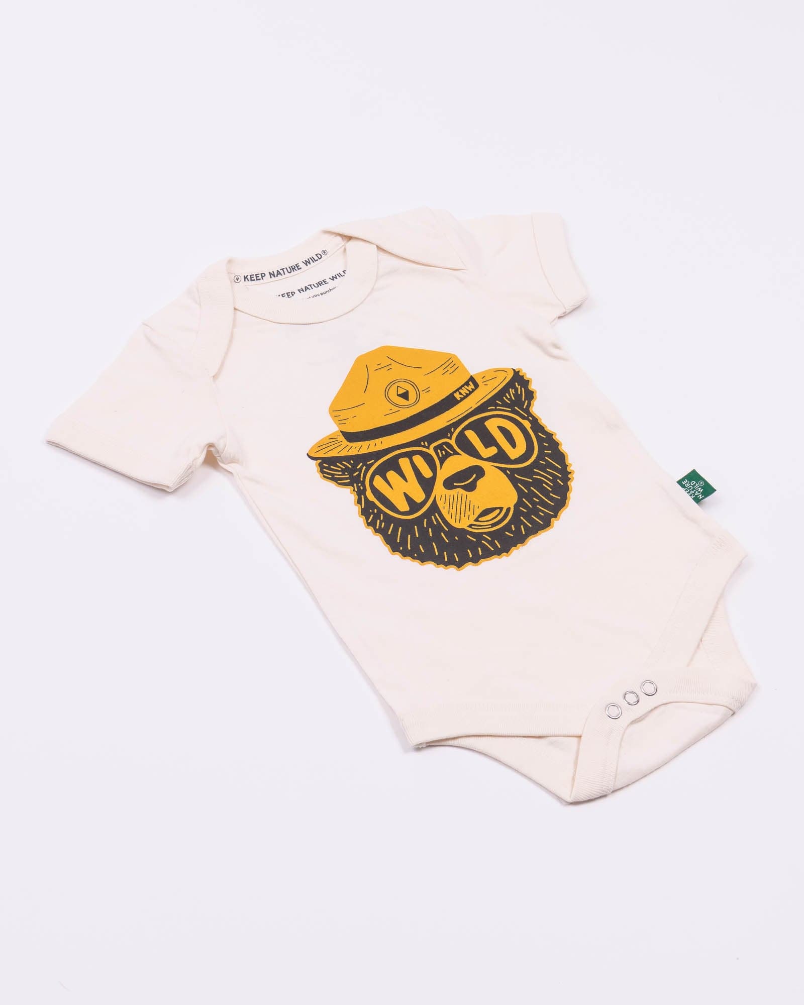 Keep Nature Wild Kids Wildbear Baby Bodysuit | Heather Natural