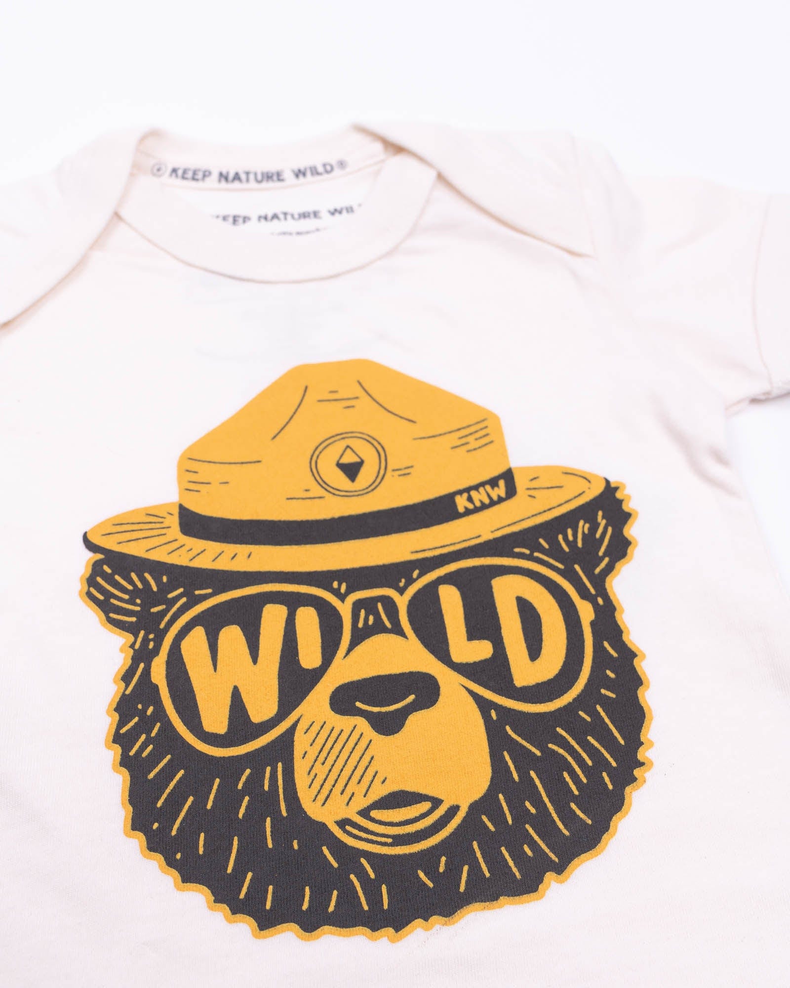 Keep Nature Wild Kids Wildbear Baby Bodysuit | Heather Natural
