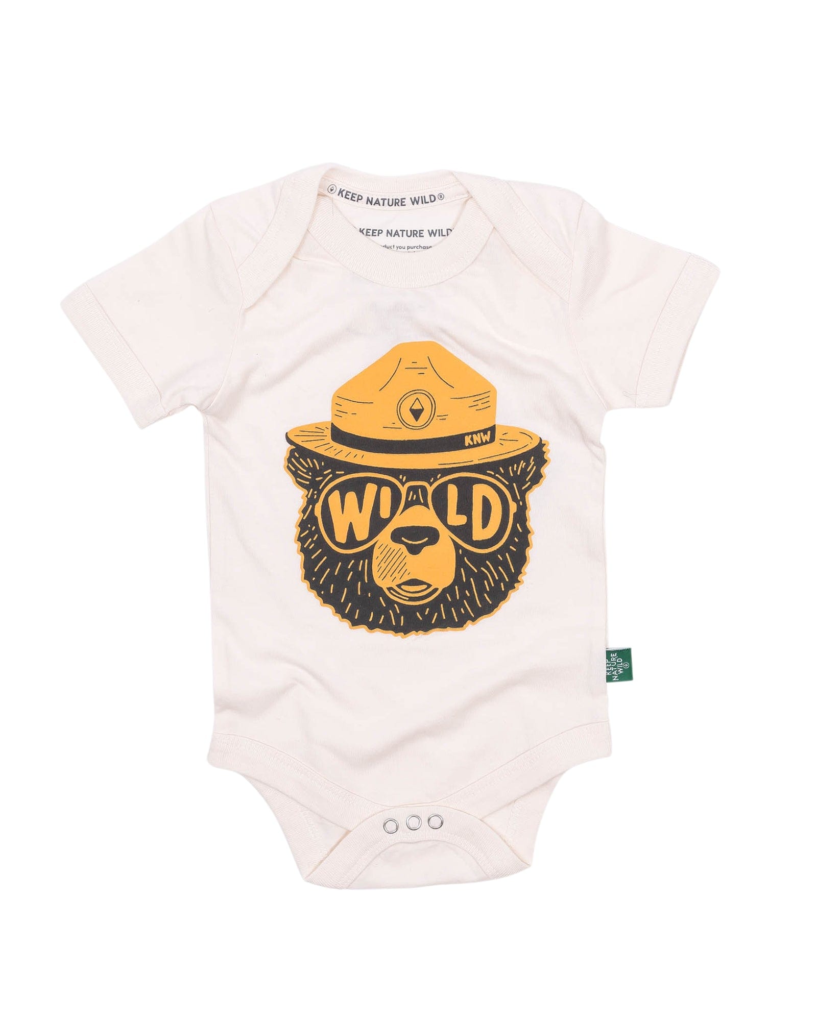 Keep Nature Wild Kids Wildbear Baby Bodysuit | Heather Natural