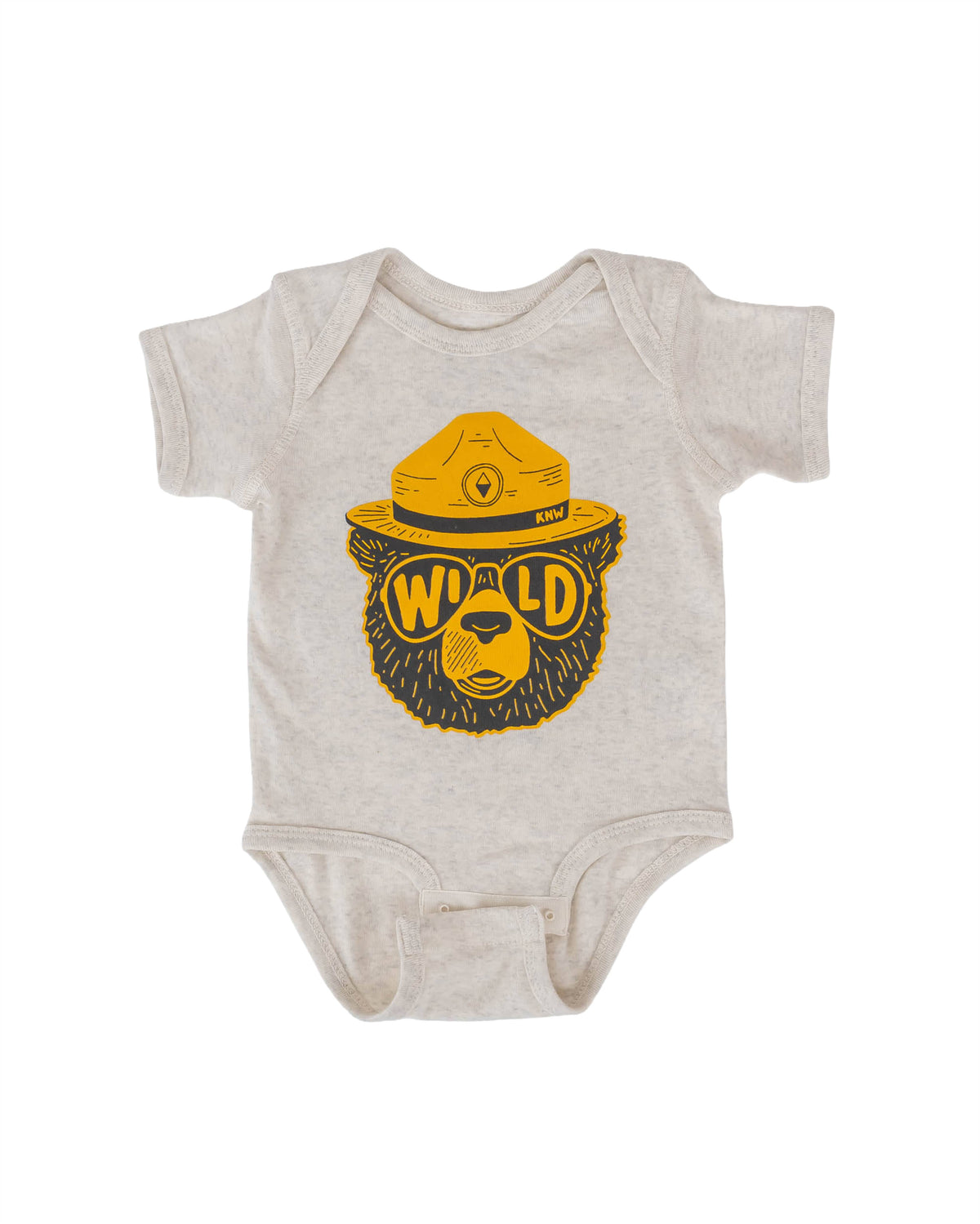 Keep Nature Wild Kids Wildbear Baby Bodysuit | Heather Natural