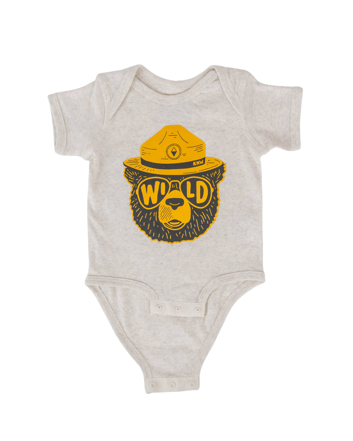 Keep Nature Wild Kids Wildbear Baby Bodysuit | Heather Natural