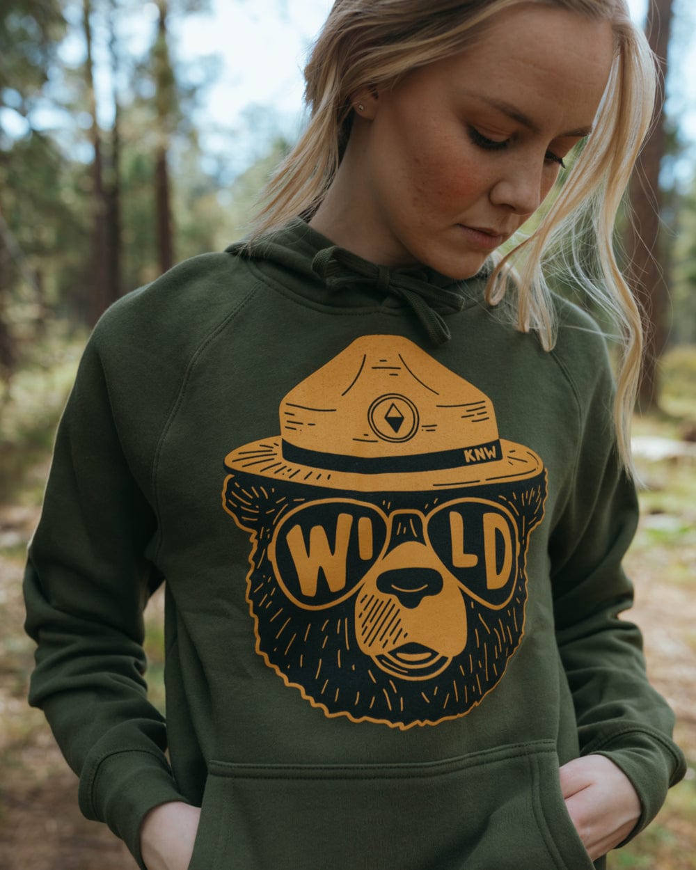 Keep Nature Wild Outerwear Wildbear Unisex Hoodie | Olive