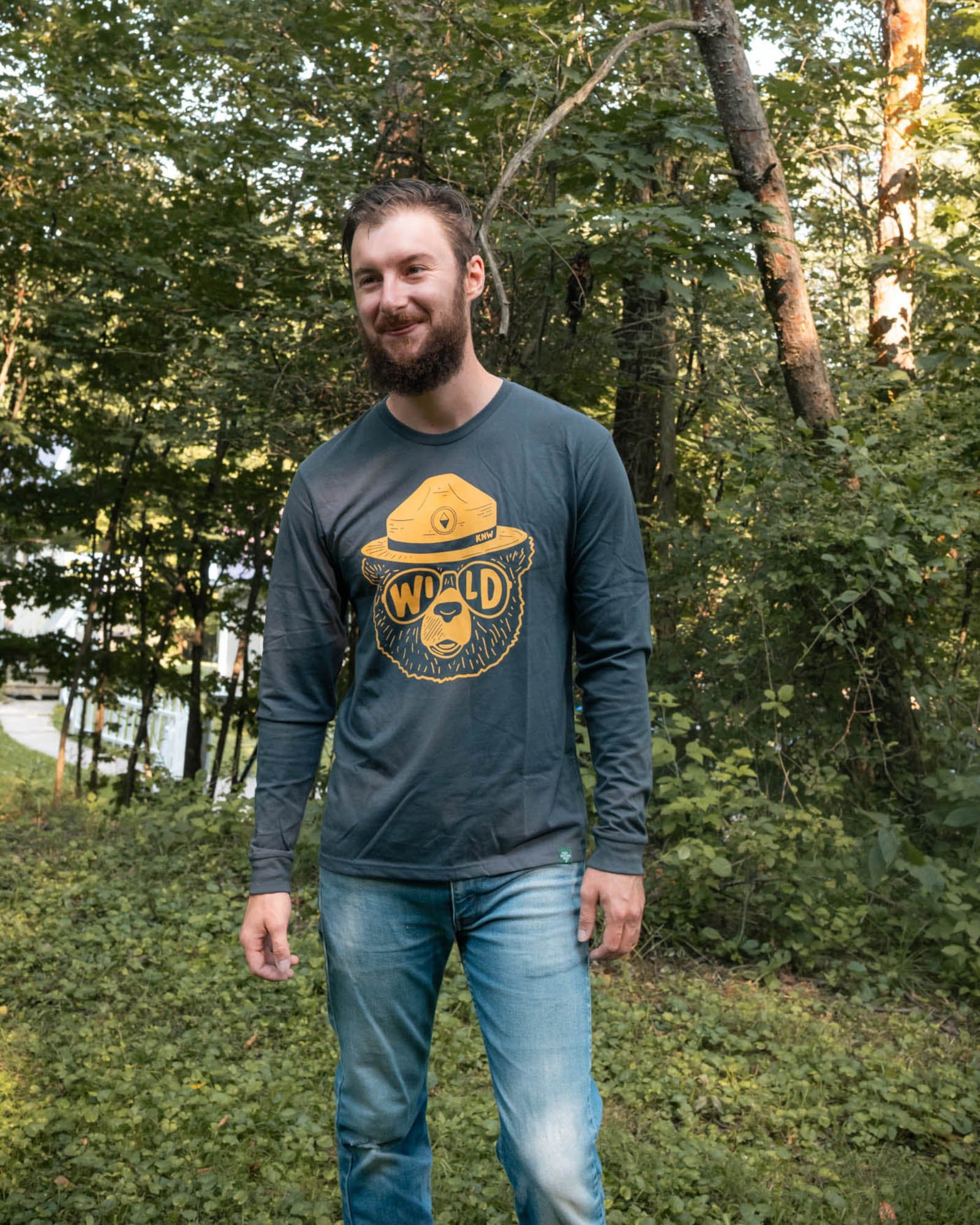 Keep Nature Wild Long Sleeve Wildbear Unisex Long Sleeve | Coal
